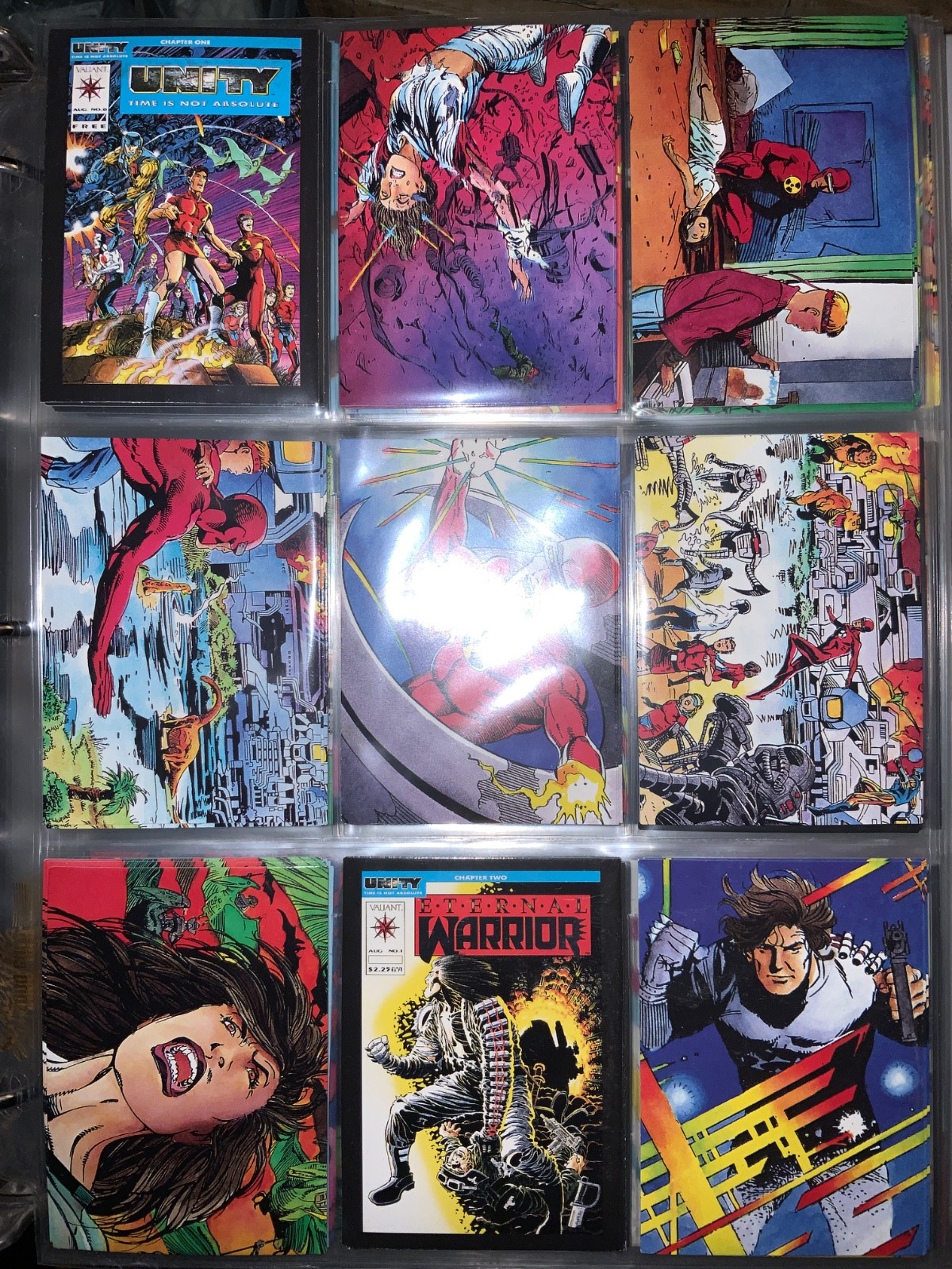 1992 VALIANT UNITY COMPLETE 90 CARD SET + ALL 6 Chromium Chase Set
