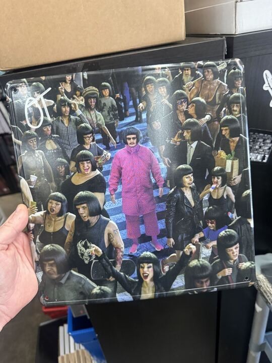 Oliver Tree ALONE IN A CROWD SIGNED METAL ART PRINT 12x12 IN Hand