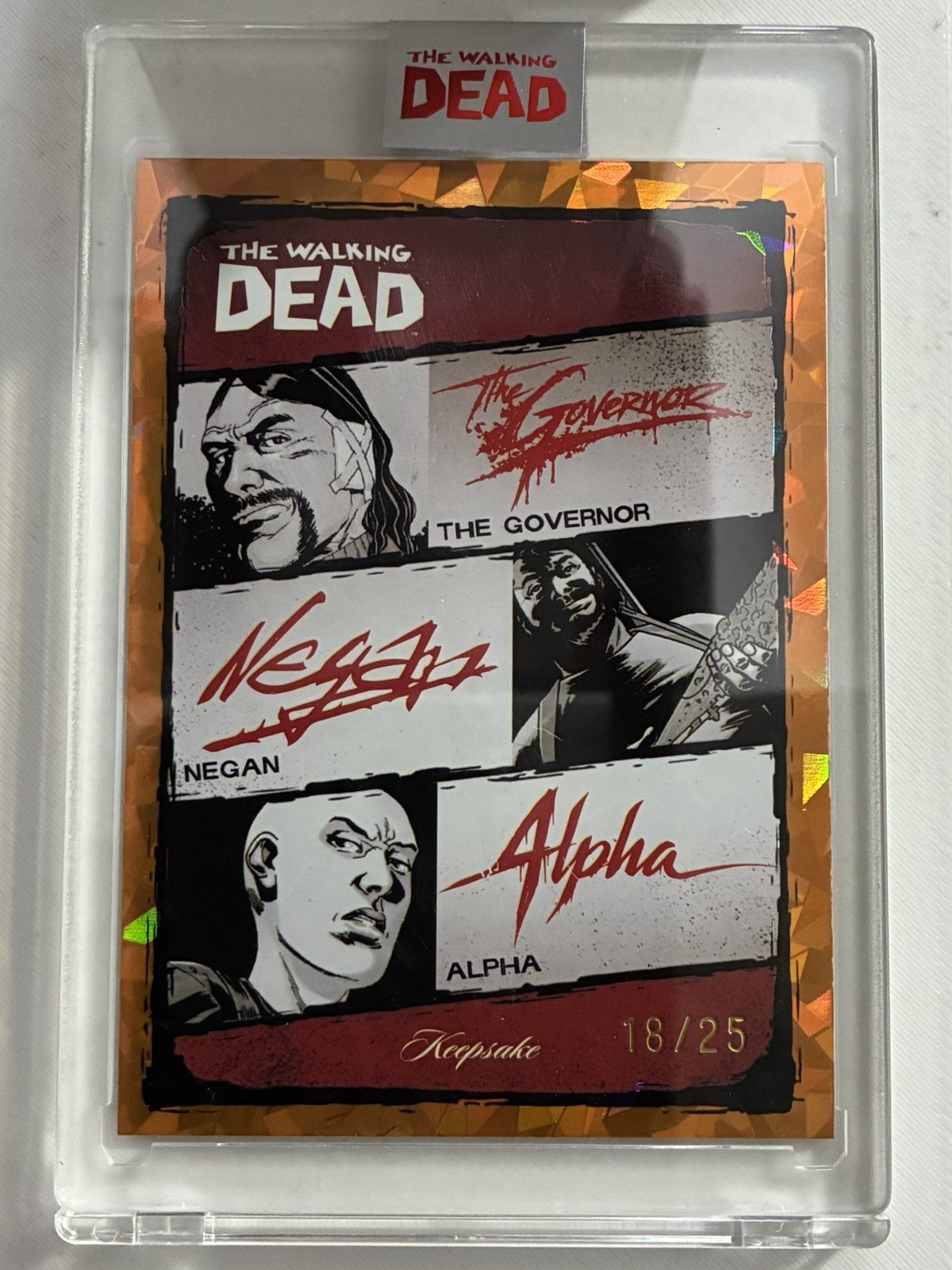 2026 Keepsake Walking Dead Spotlight Governor Negan Alpha Signagraph  18/25