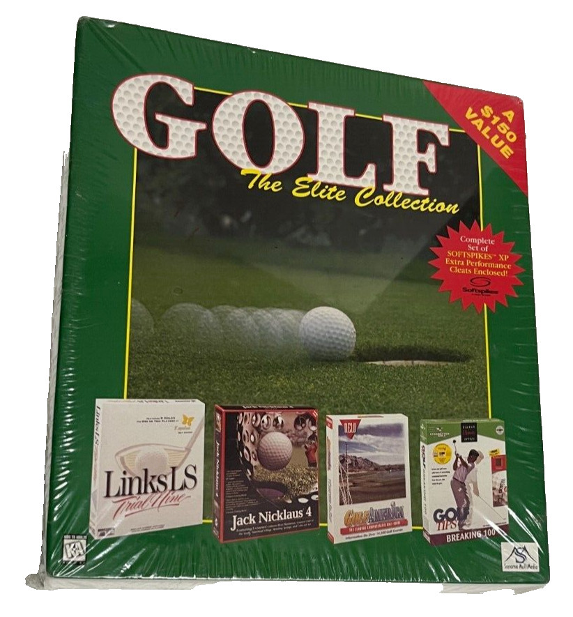GOLF The Elite Collection PC Game 4 CDs Jack Nicklaus Vintage Sonoma 1998 NEW