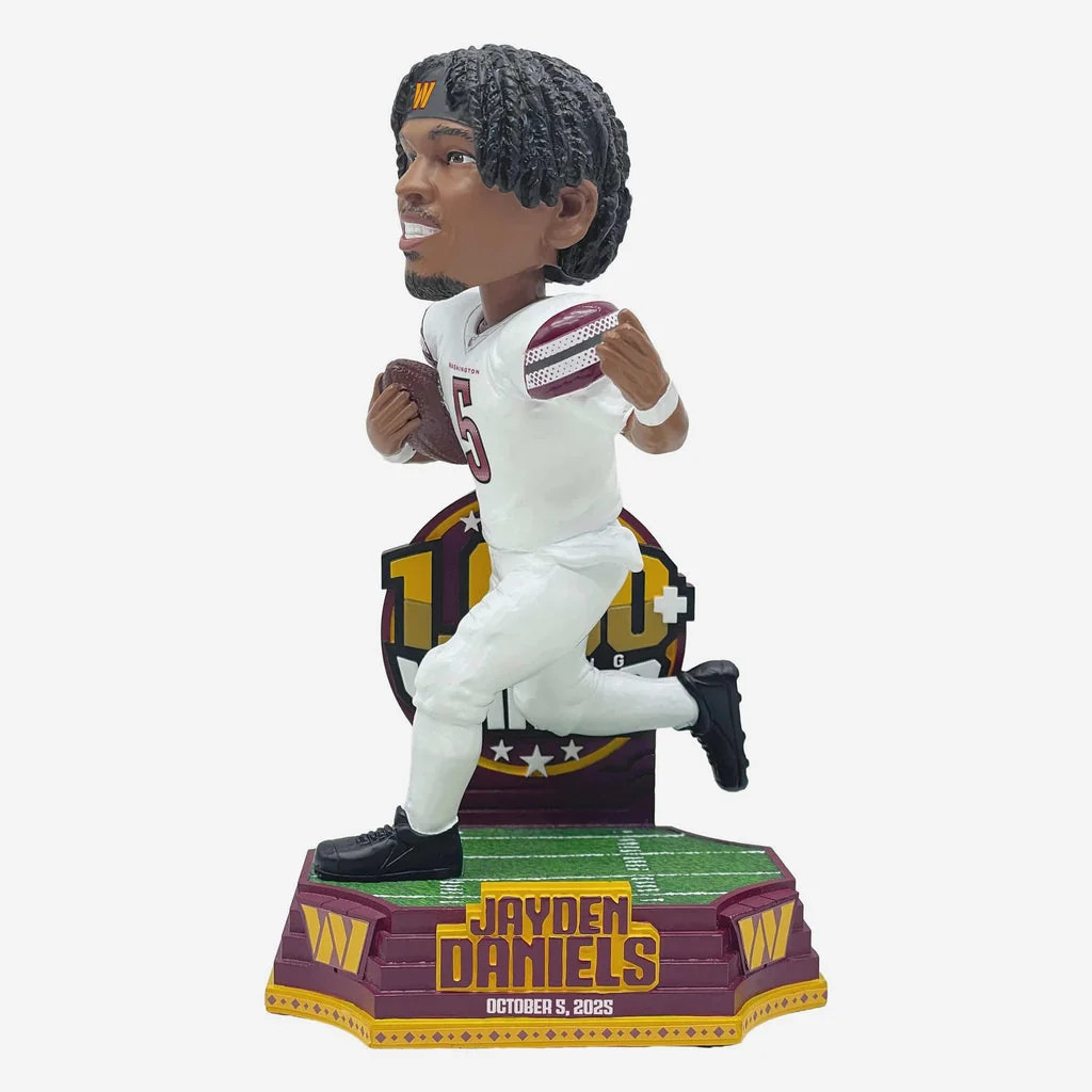 Jayden Daniels Washington Commanders 1,000 Rushing Yards In 20 Games Bobblehead
