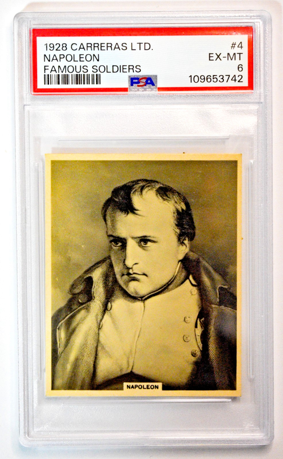1928 Carreras Famous Soldiers Tobacco Napoleon Bonaparte #4 PSA 6 EX-MT Highest