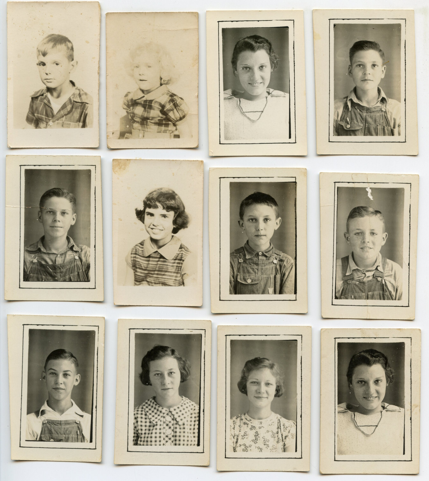 1930s ~ 1940s SEVIER COUNTY Tennessee 12 Set Original Boys Girls School Pictures