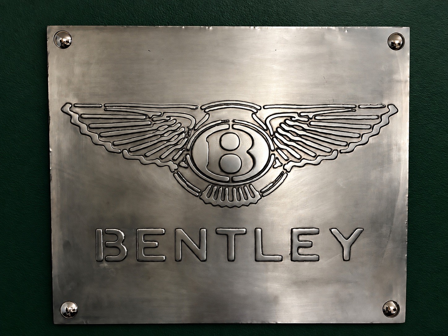 Bentley Vintage Style Garage Sign 20x24 Handmade Aluminum Relief Metal Wall Art