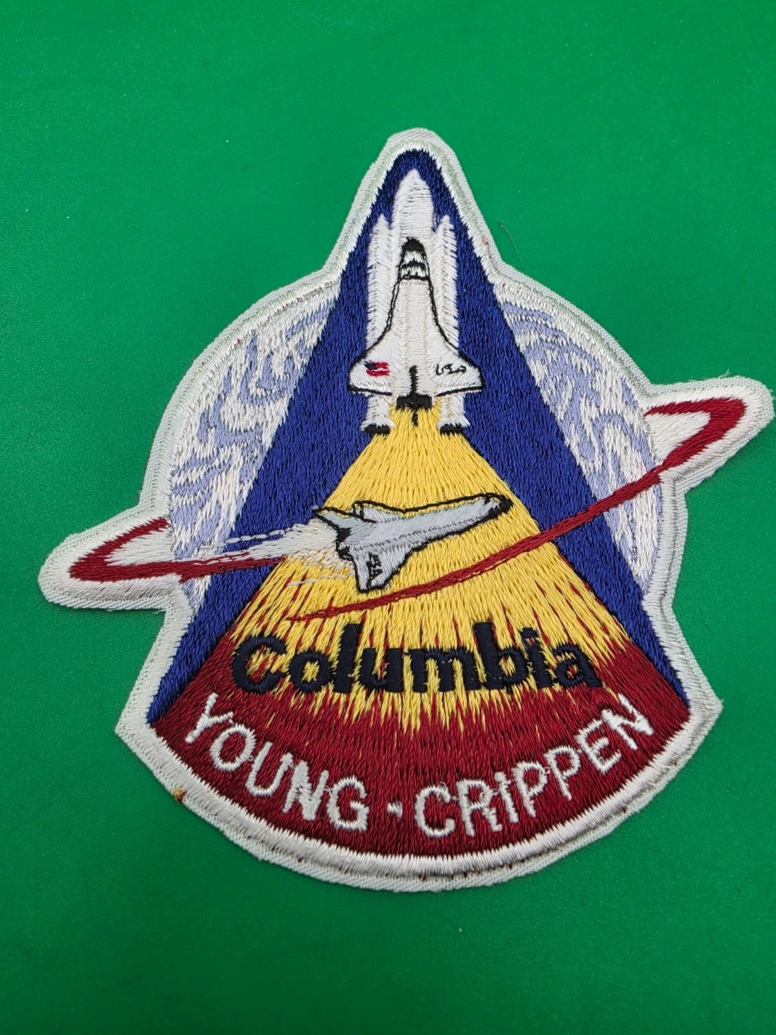 Vintage NASA STS-1 Space Shuttle Columbia Young Crippen Embroidered Mission