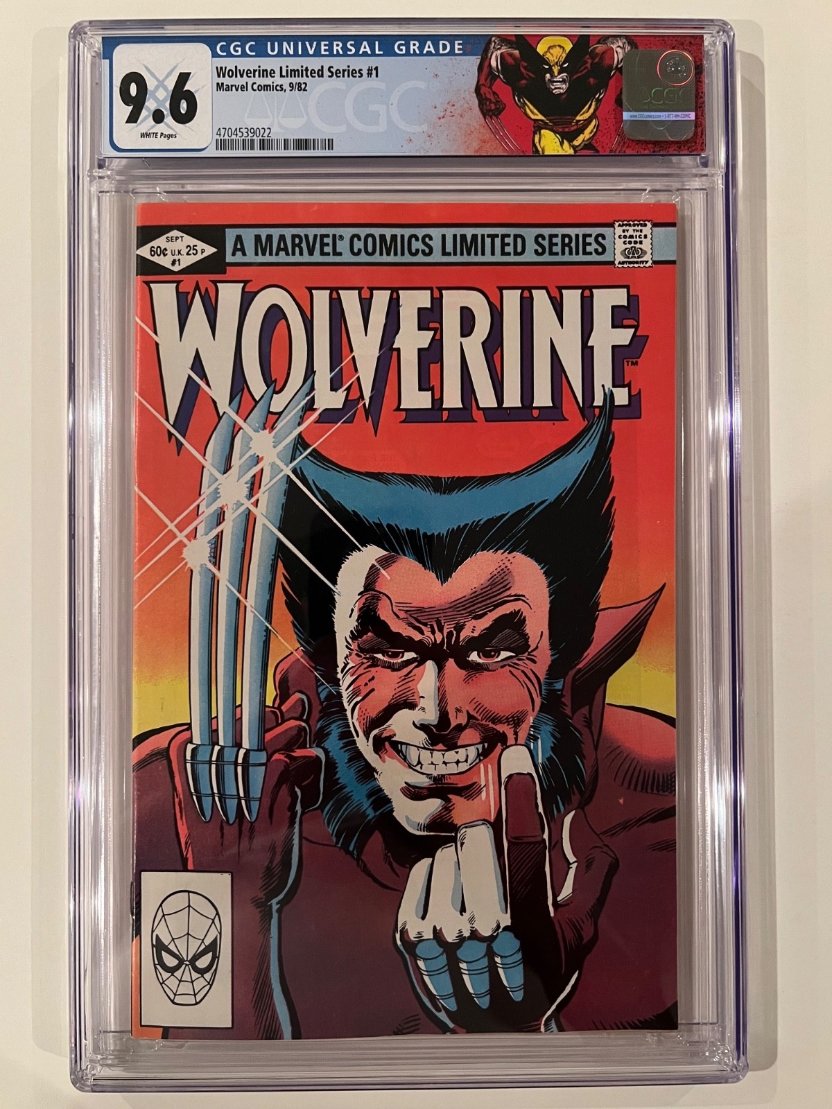 Wolverine Limited Series #1 CGC 9.6 Near Mint+ WHITE Pages/New Slab/Custom Label