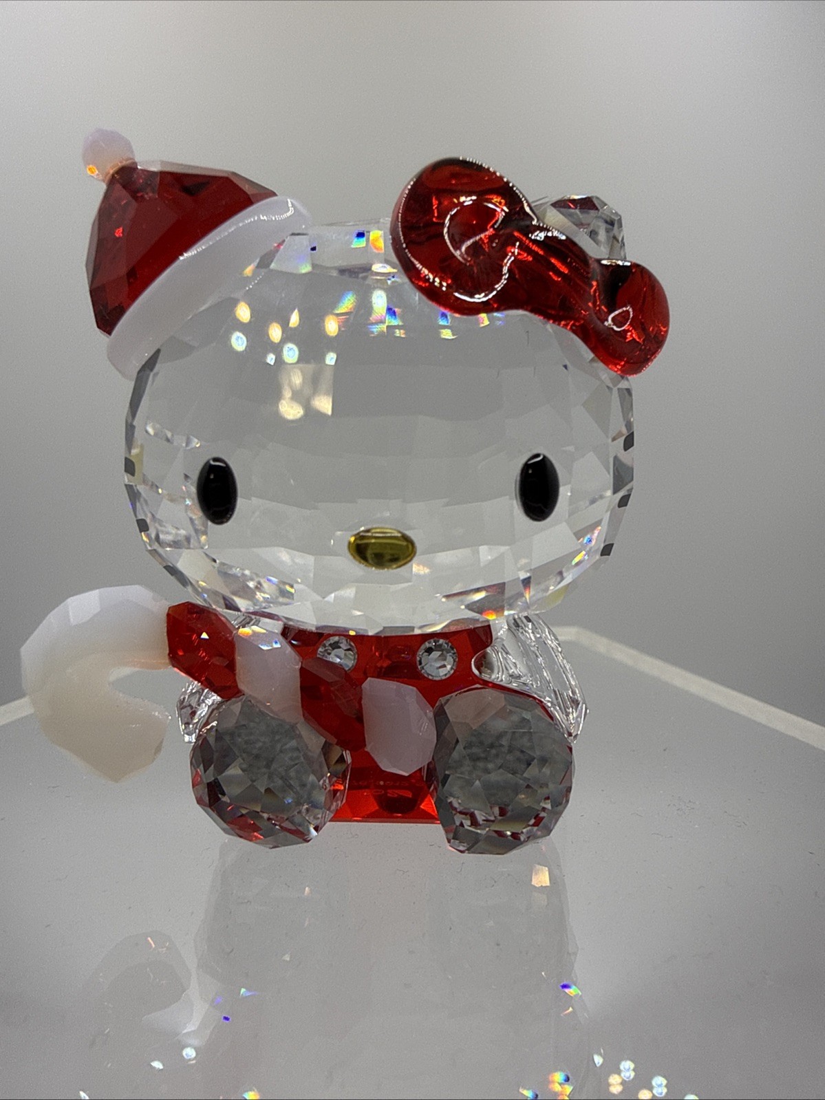 Swarovski HELLO KITTY SANTA #1142935 Red Night Cap and Candy Cane 2012 BNIB