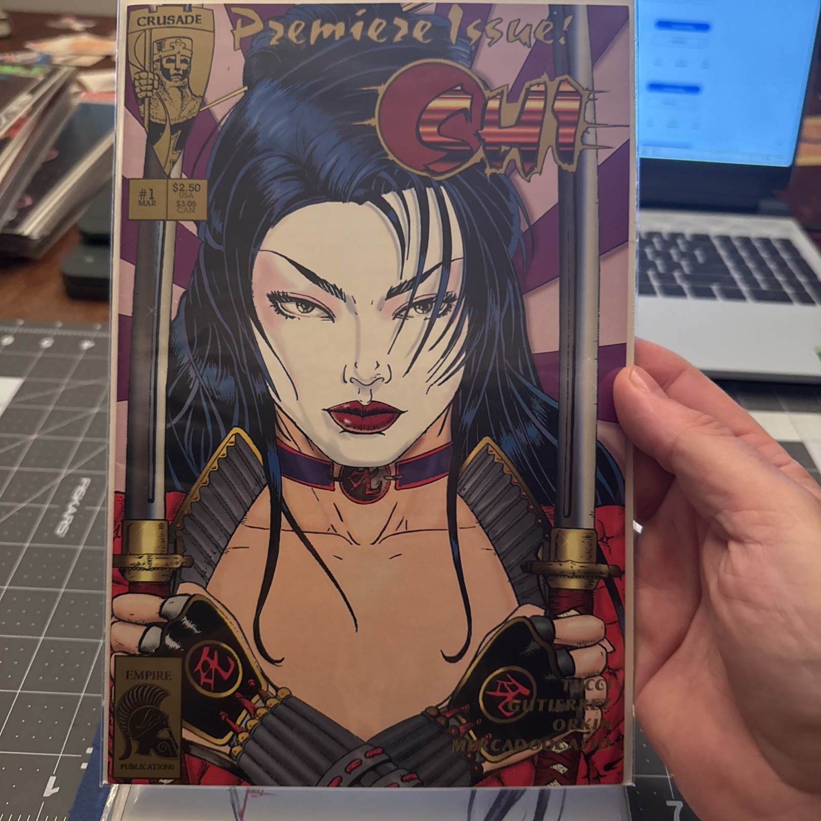 SHI CRUSADE COMICS #1 COLLECTION OF 8 WILLIAM TUCCI PETER GITIERREZ Auto Signed