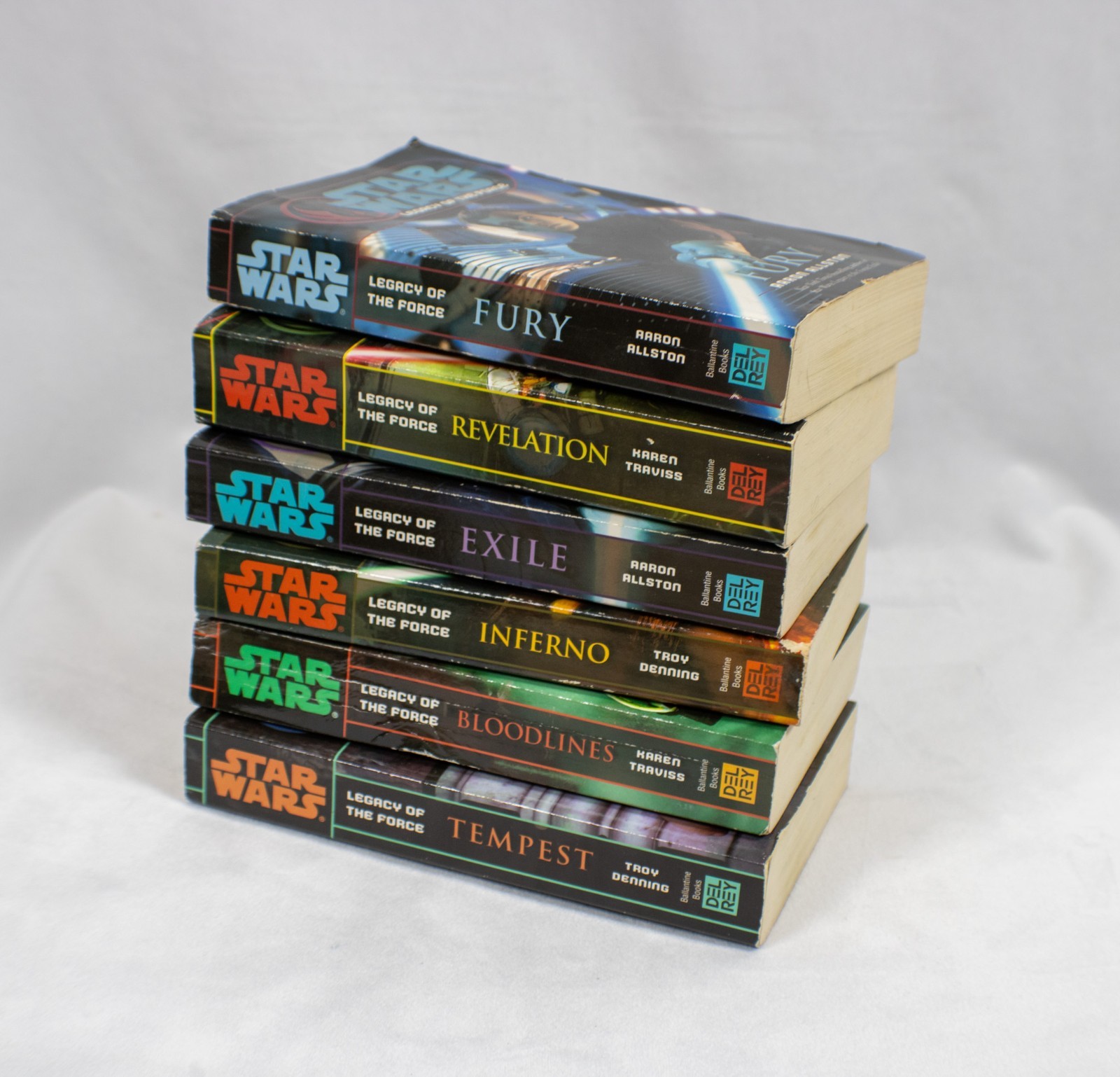 Star Wars Legacy of the Force series 8 book lot Legends Allston Traviss Denning