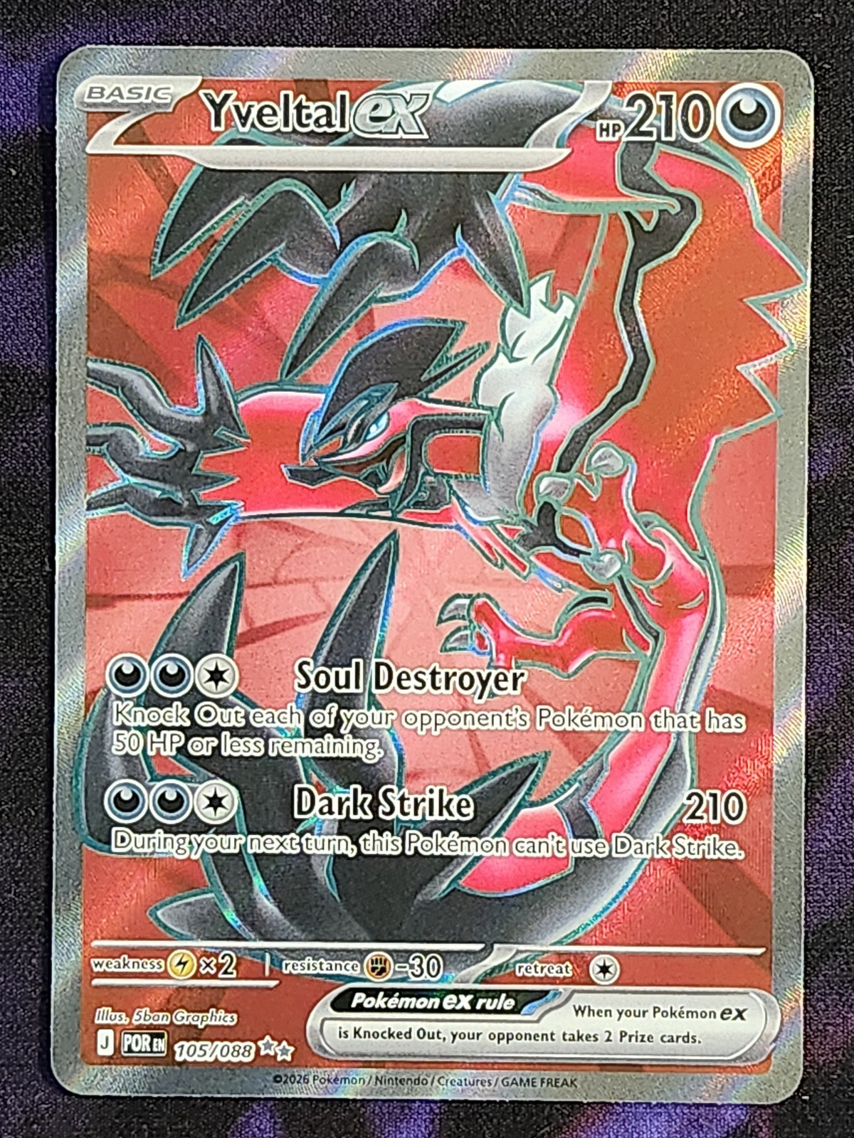 Pokemon Yveltal ex 105/088 Perfect Order POR