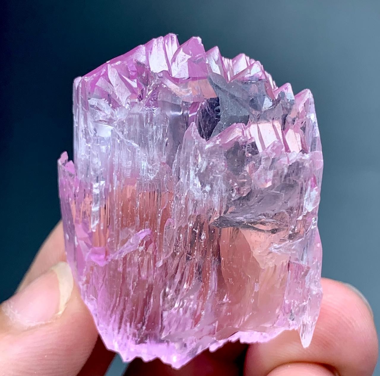 203 Carat Natural Pink Etched kunzite Crystal Specimen From Afghanistan