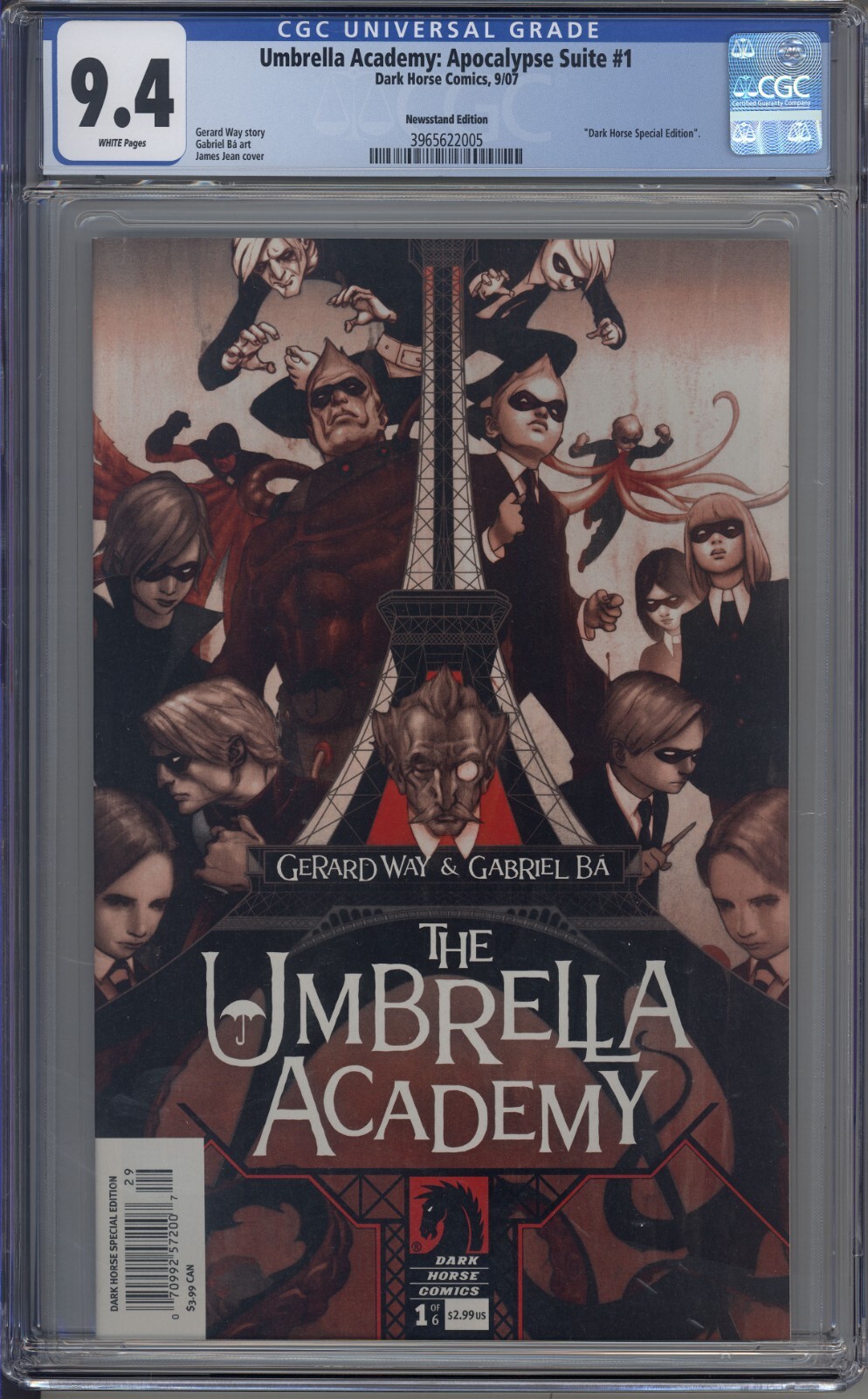 Umbrella Academy: Apocalypse Suite # 1 CGC 9.4 Special Edition Newsstand RARE