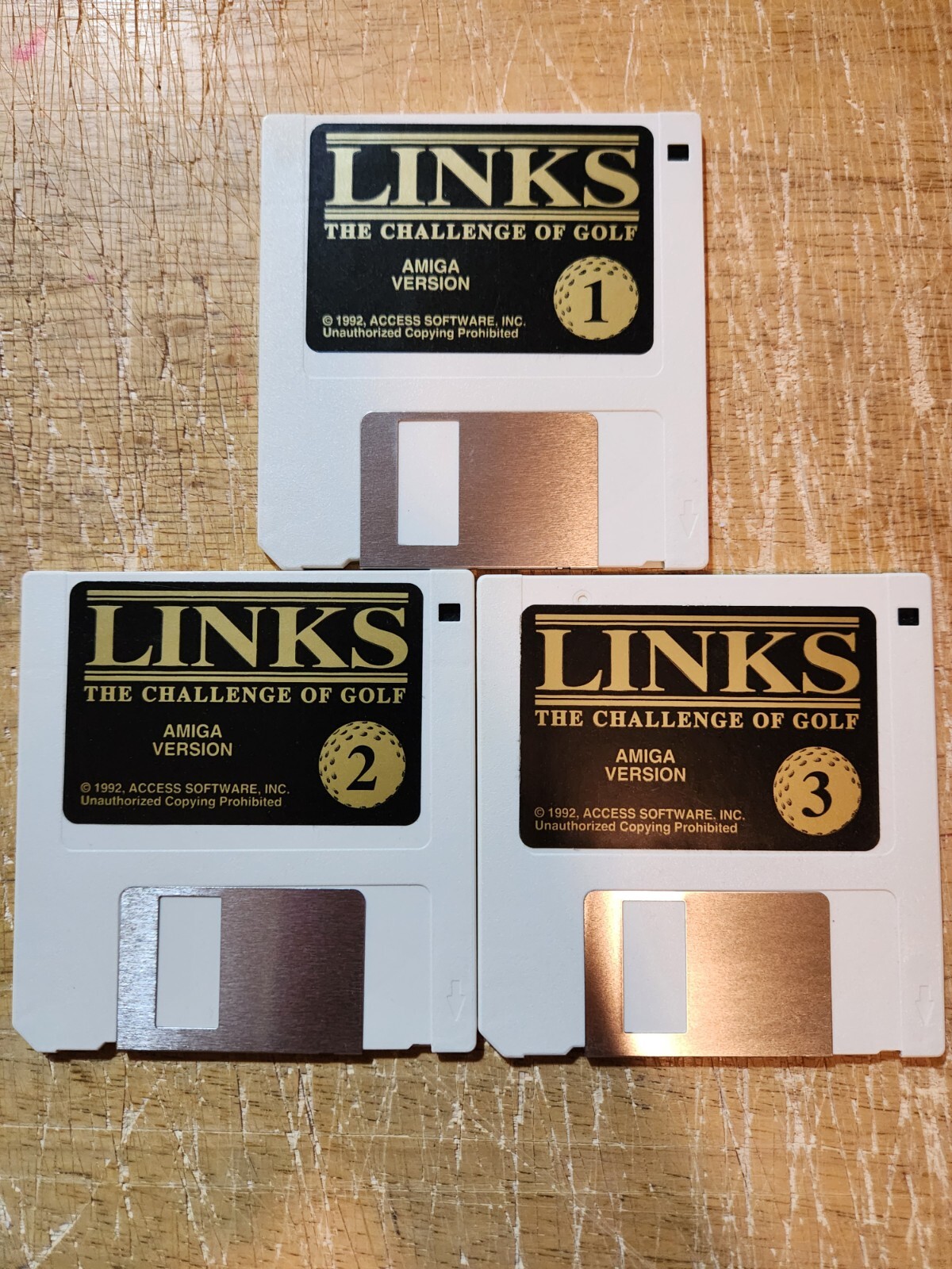 Vintage 1992 Links The Challenge of Golf - Commodore Amiga 3 Disk 3.5