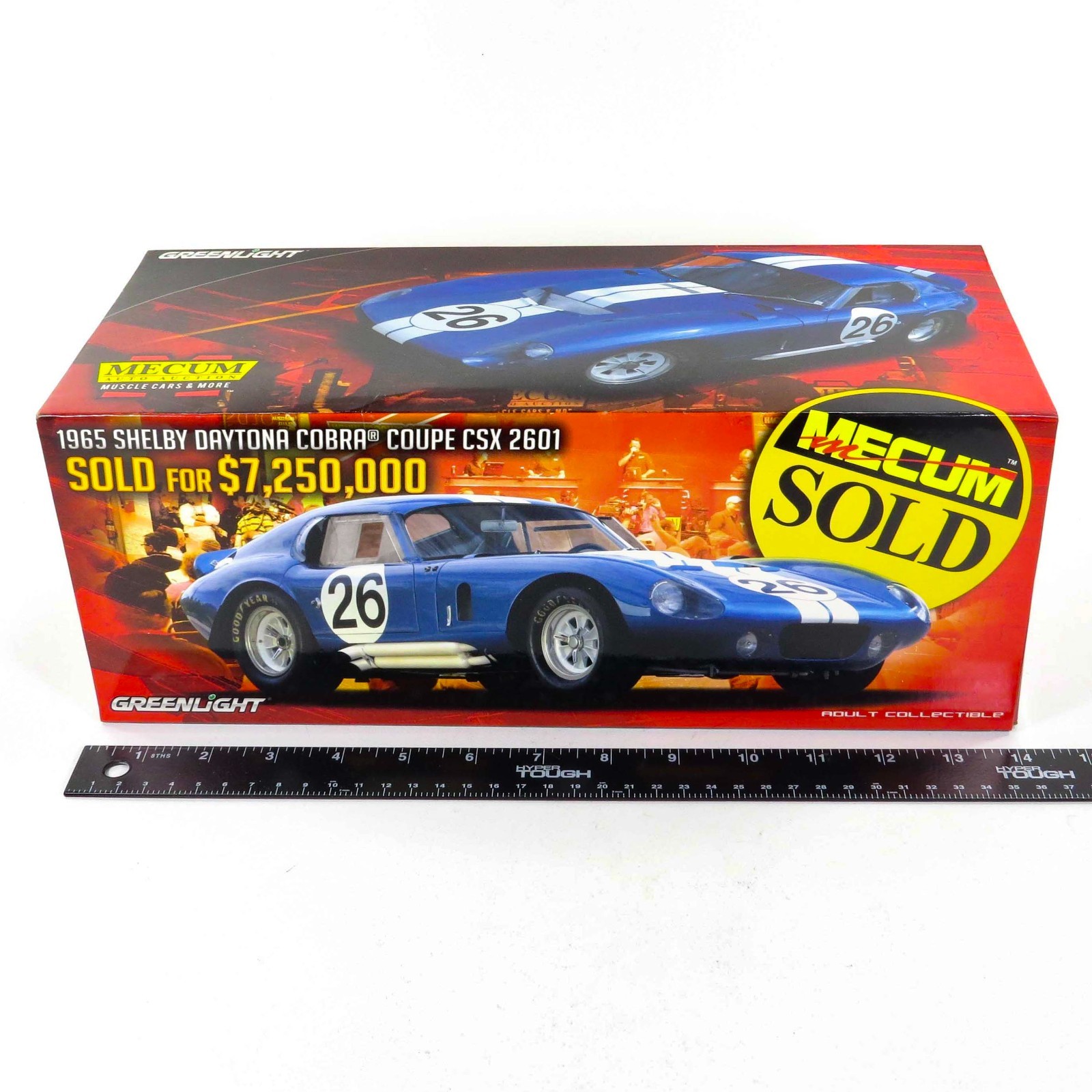 Greenlight Mecum 1965 Shelby Daytona Cobra Coupe CSX 2601 1:18 Diecast NEWSEALED