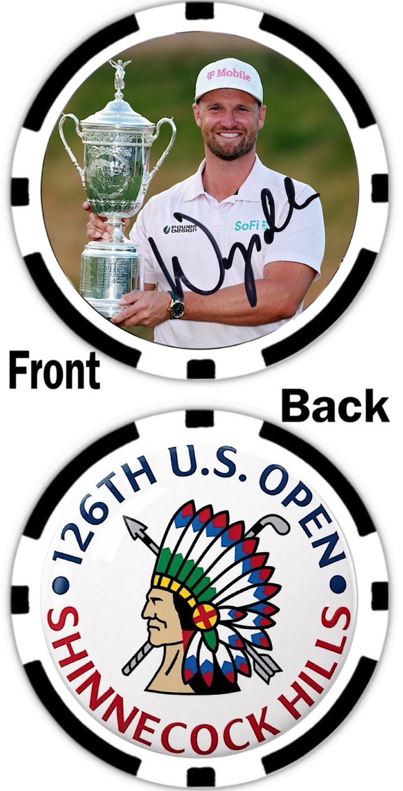 WYNDHAM CLARK - 2026 US OPEN - SHINNECOCK HILLS -  POKER CHIP ***SIGNED***