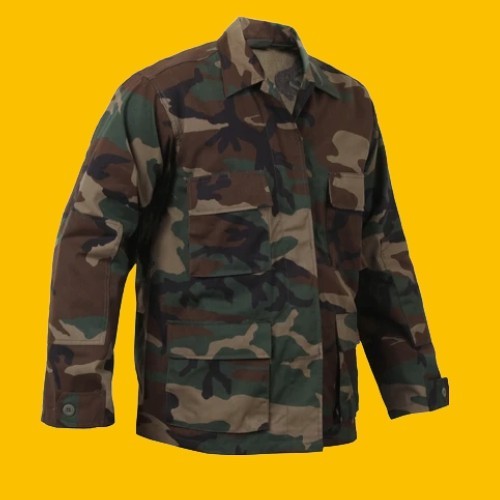 NEW HOT WEATHER BDU WOODLAND JACKET MADE IN THE USA MEDIUM LONG