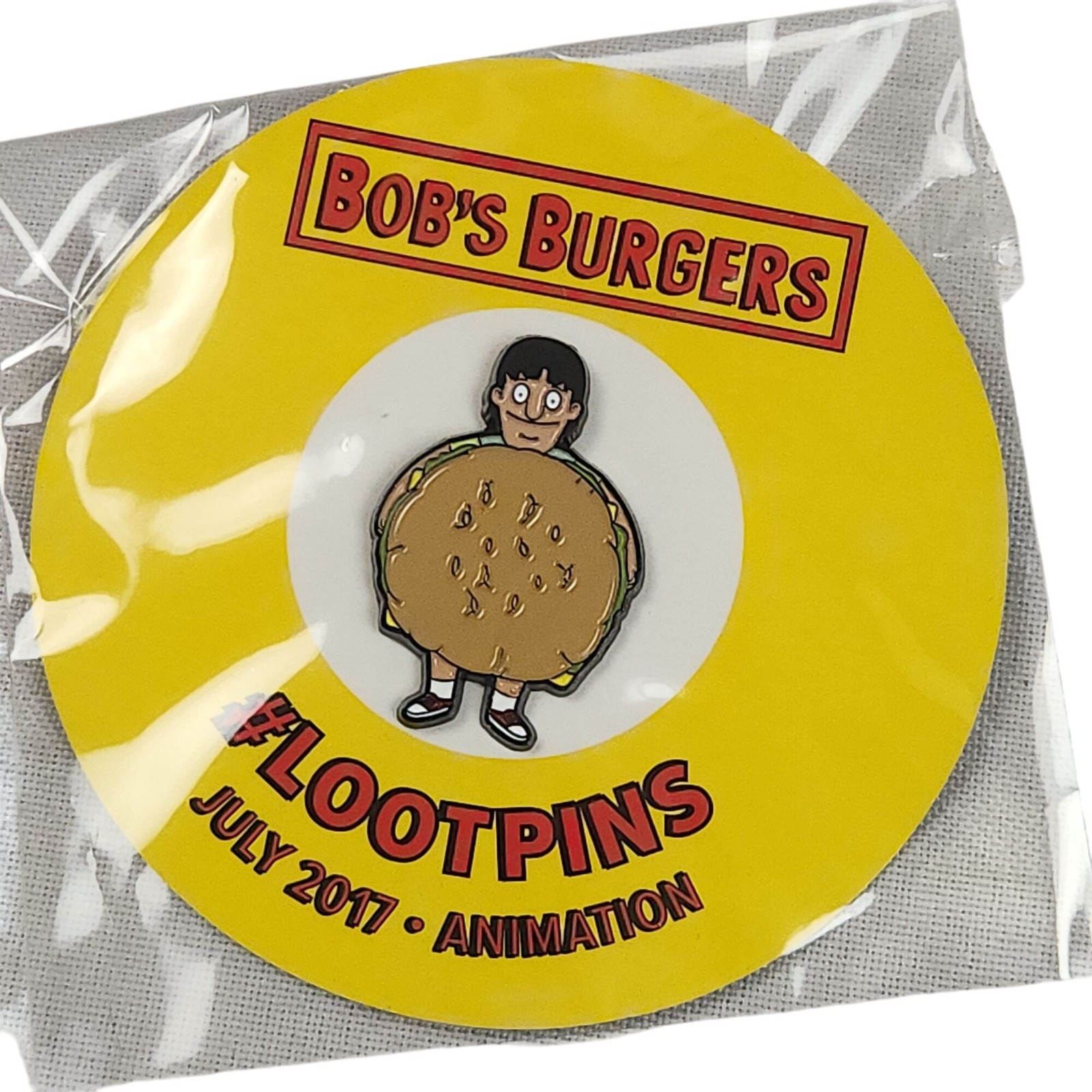 Bobs Burgers July 2017 Loot Crate Exclusive Tina Burger Animation Pin