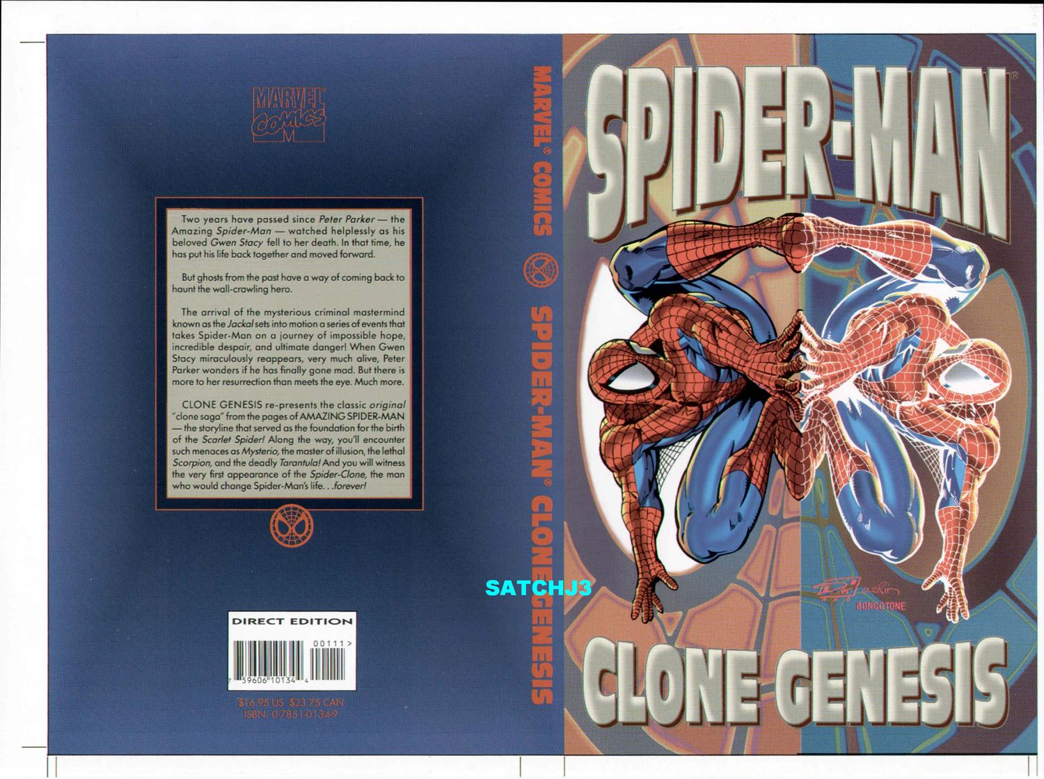 SPIDERMAN CLONE GENESIS ORIGINAL PRODUCTION ART COVER GWEN STACY SCARLET SPIDER