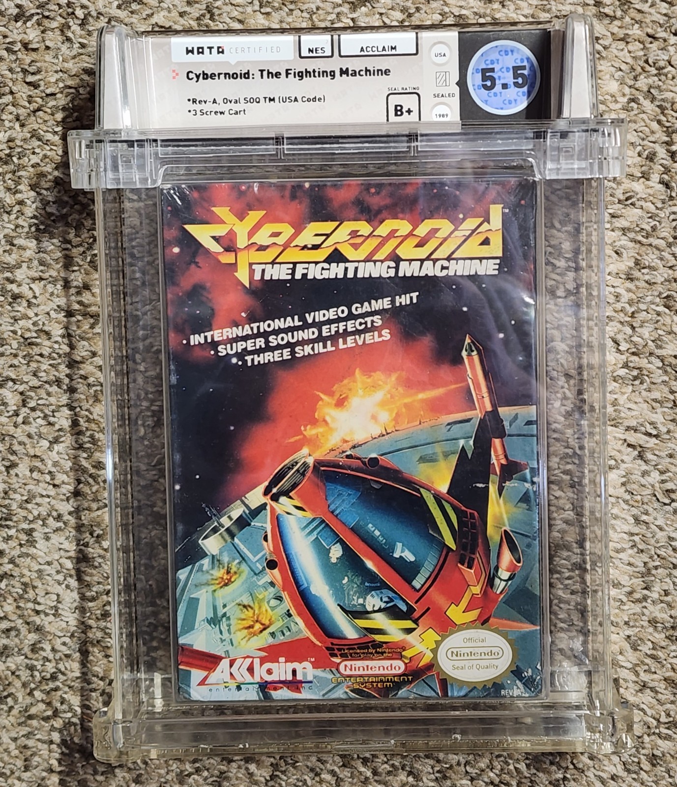 Cybernoid: The Fighting Machine (Nintendo, 1988) NES Wata Graded 5.5 B+ Not PSA