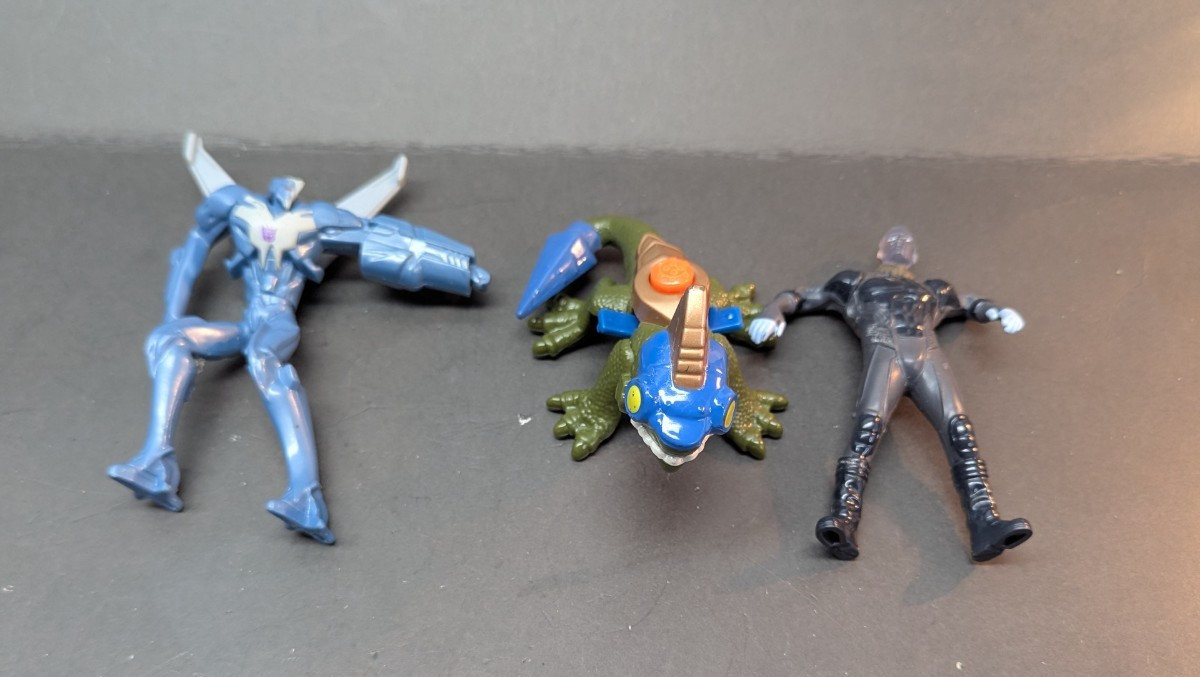 LOT OF 3 McDonalds Happy Meal Toys DC Comics Transformer Activision