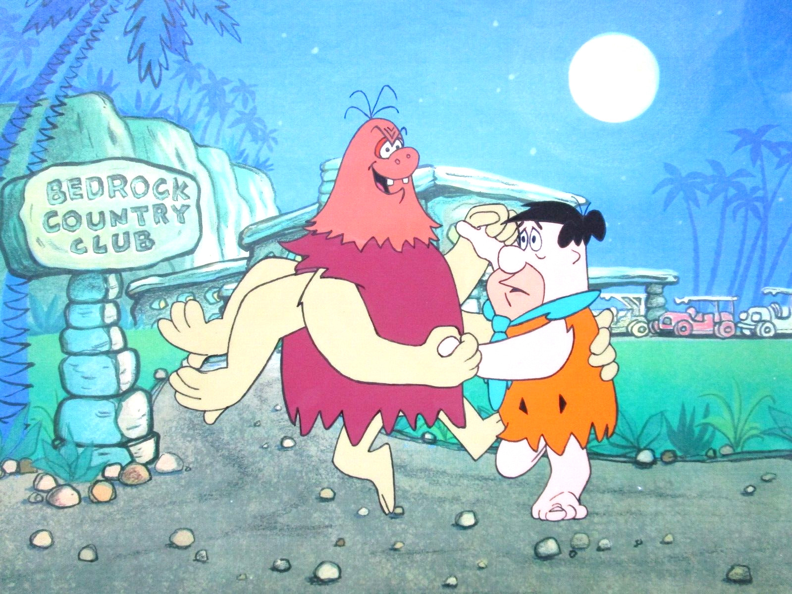 1970's FLINTSTONES Fred Hanna-Barbera ORIGINAL PRODUCTION drawing CEL