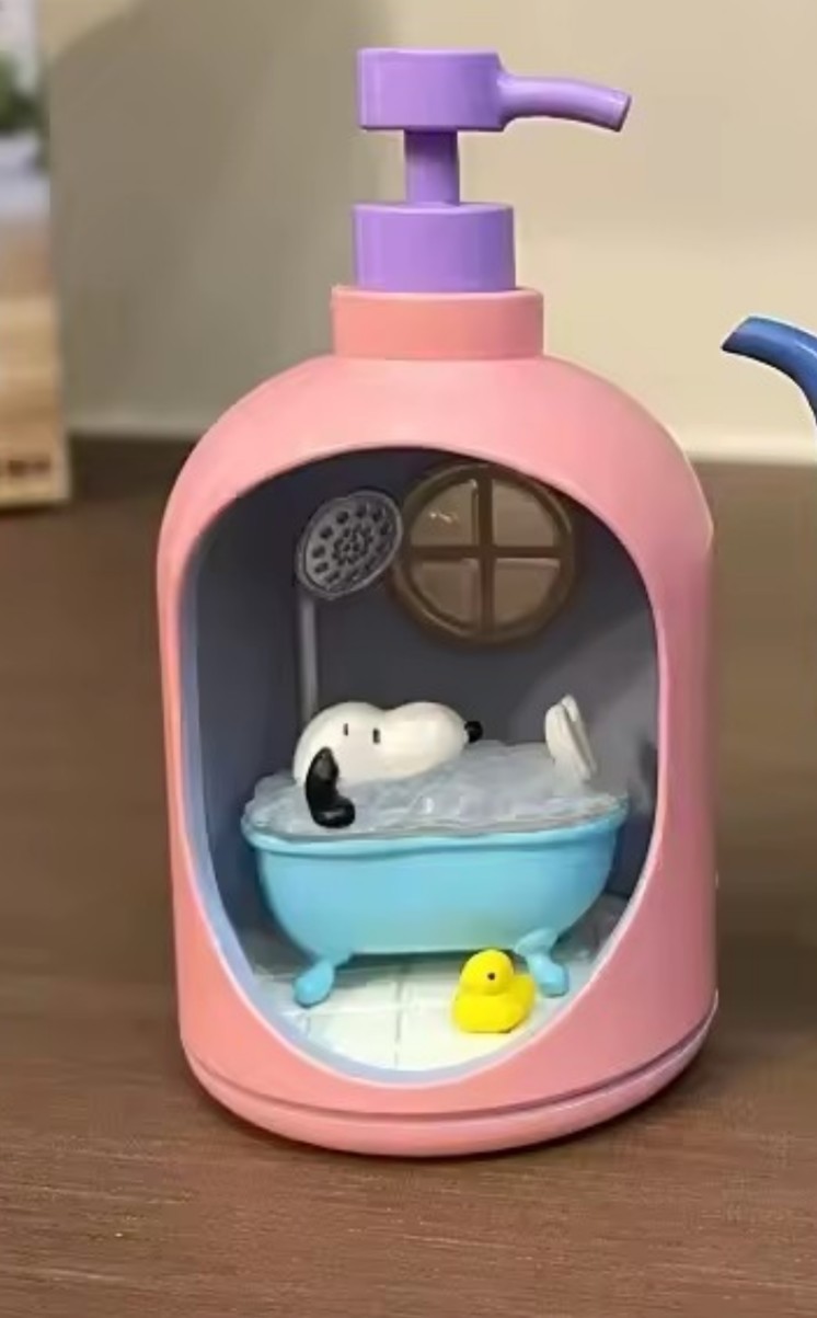 Re-Ment Snoopy Life in a Bottle Soap Dispenser Bath Bubble Figure NEW Sealed🛀🛀
