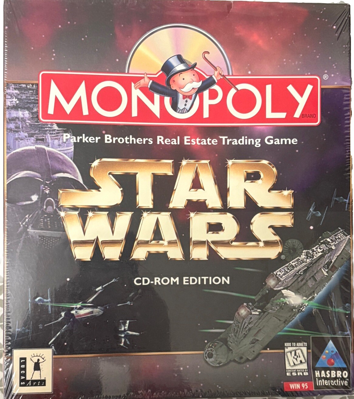 Monopoly Star Wars CD-ROM Edition (PC, 1997) Lucas Arts SEALED