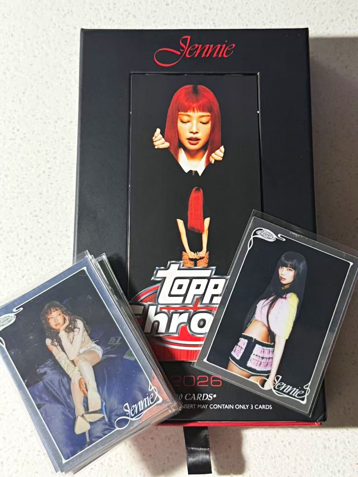 Topps Topps Chrome 2026 Jennie Non-Sport Trading Card Lot, 10 Cards with 2 boxes