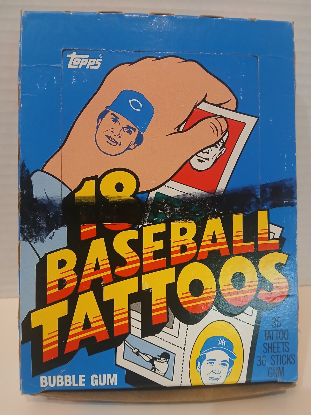 1986 Topps Baseball Sealed 36 Packs w/One Sheet of Tattoos per Pack w/Gum