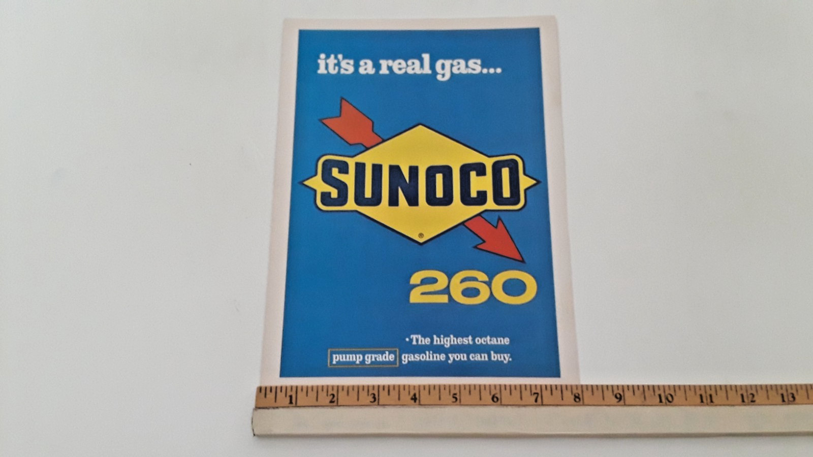 SUNOCO 260 THE HIGHEST OCTANE GASOLINE - IT'S A REAL GAS - ORIGINAL 1966 AD
