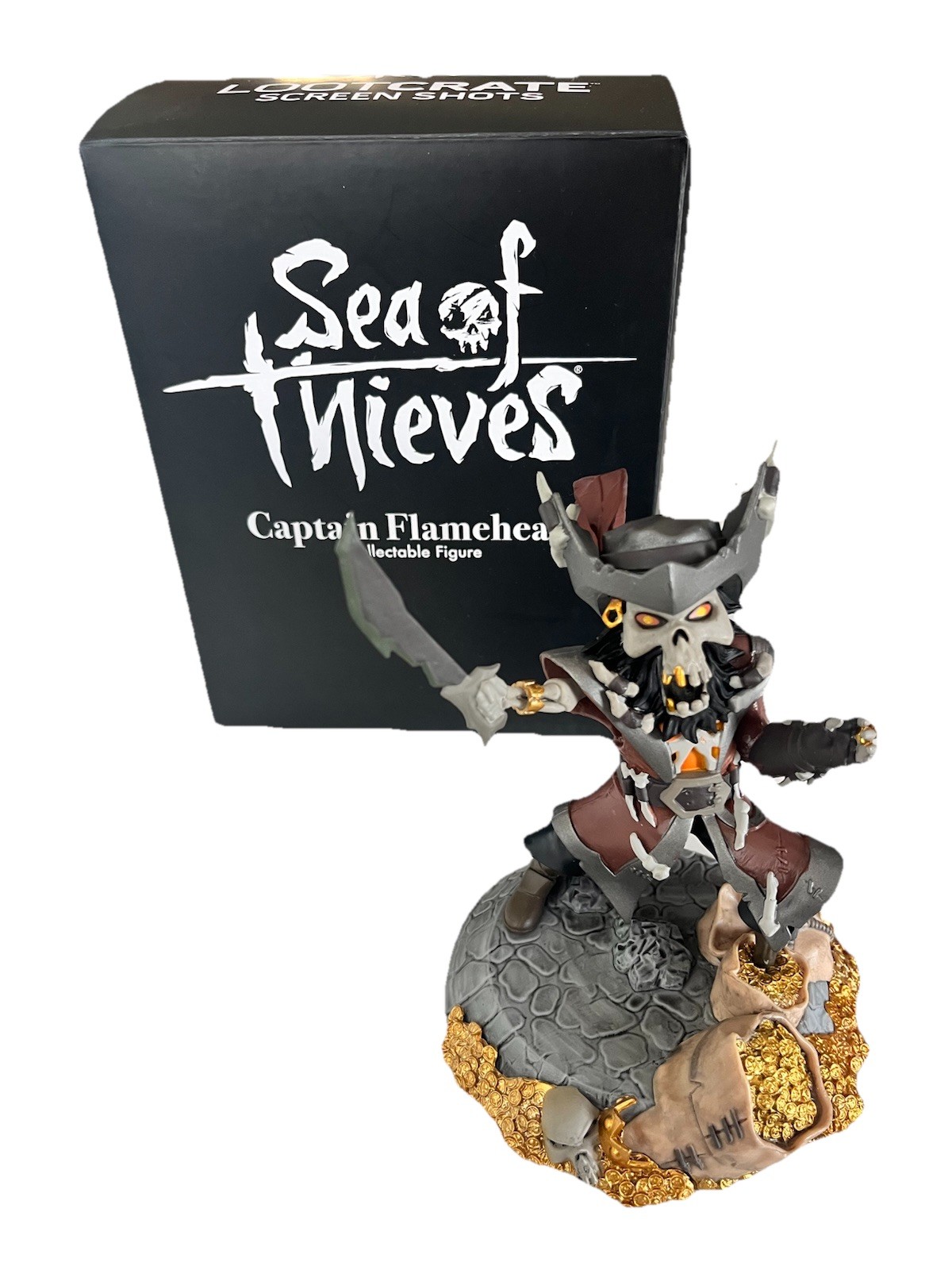 Lootcrate screenshots sea of thieves captain flame heart collectible figure