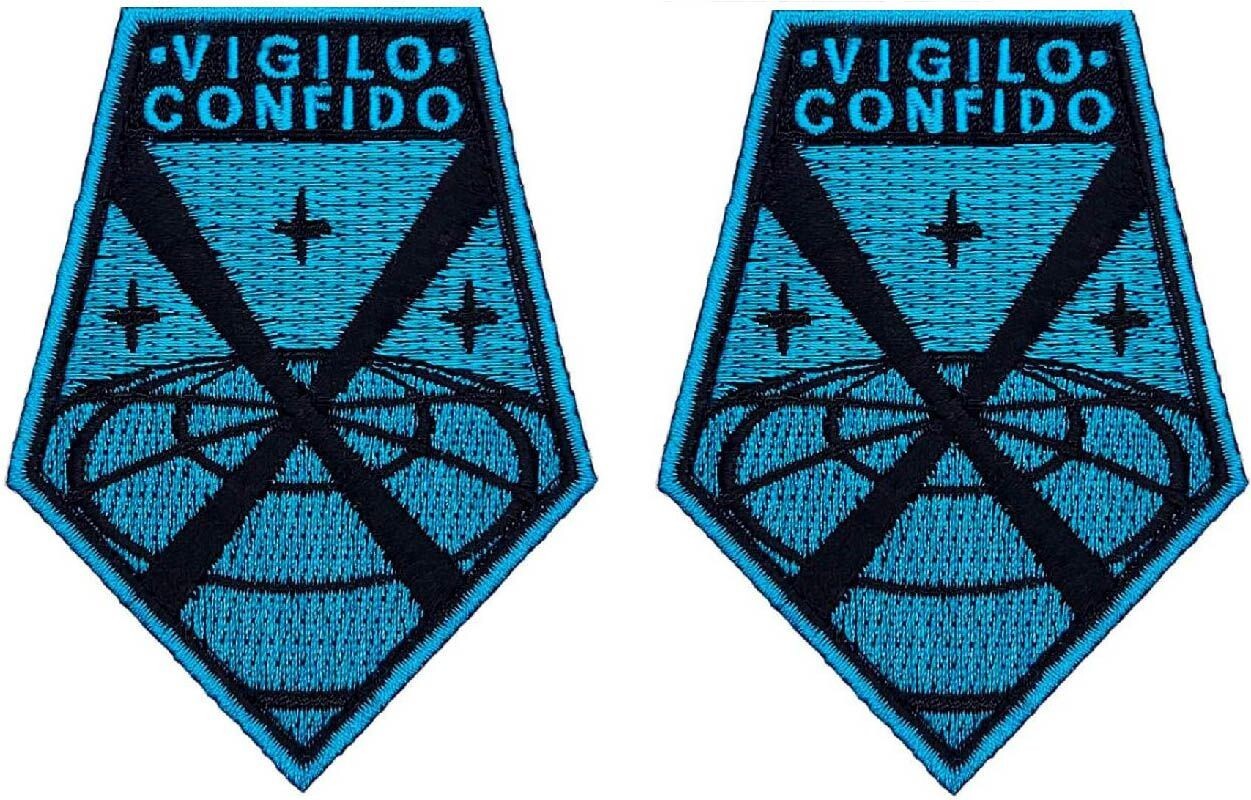 X-COM VIGILO CONFIDO EMBROIDERED MORALE PATCH | 2PC  HOOK BACKING 3.5