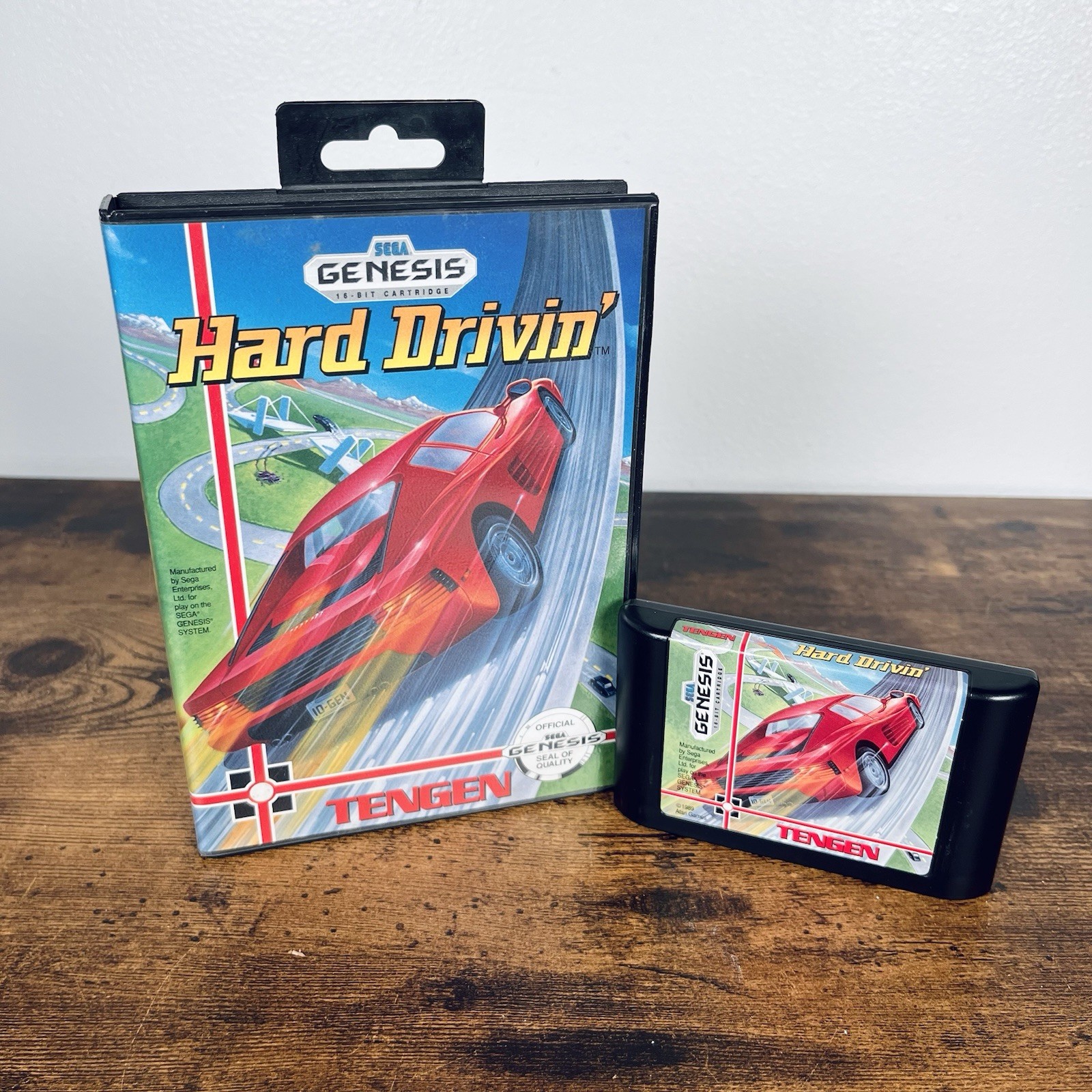 Vintage Sega Genesis Hard Drivin' 1989 | Complete In Box | Tested Working