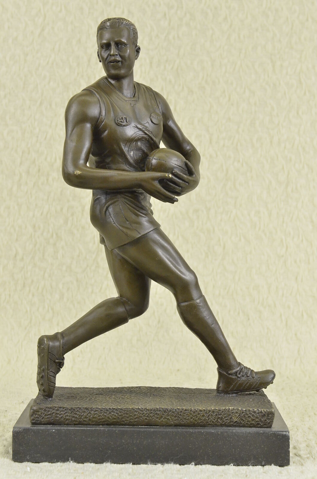 Genuine Bronze Sport Rugby World Cup Australian Player Sculpture Artwork Figure