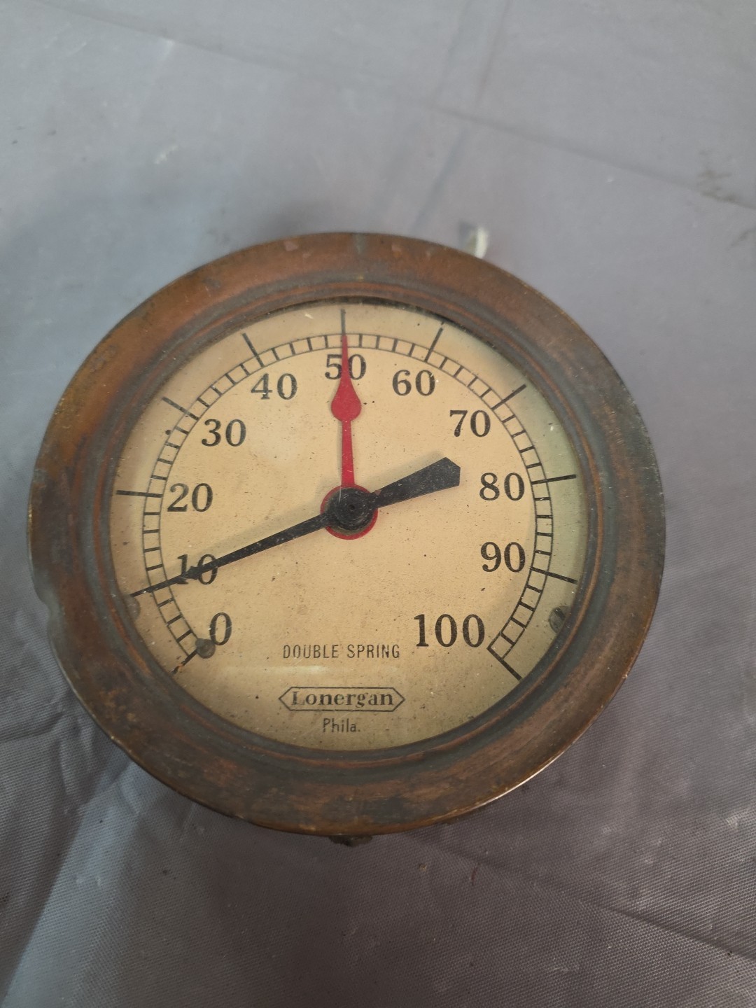 Antique LONERGAN Double Spring Gauge 