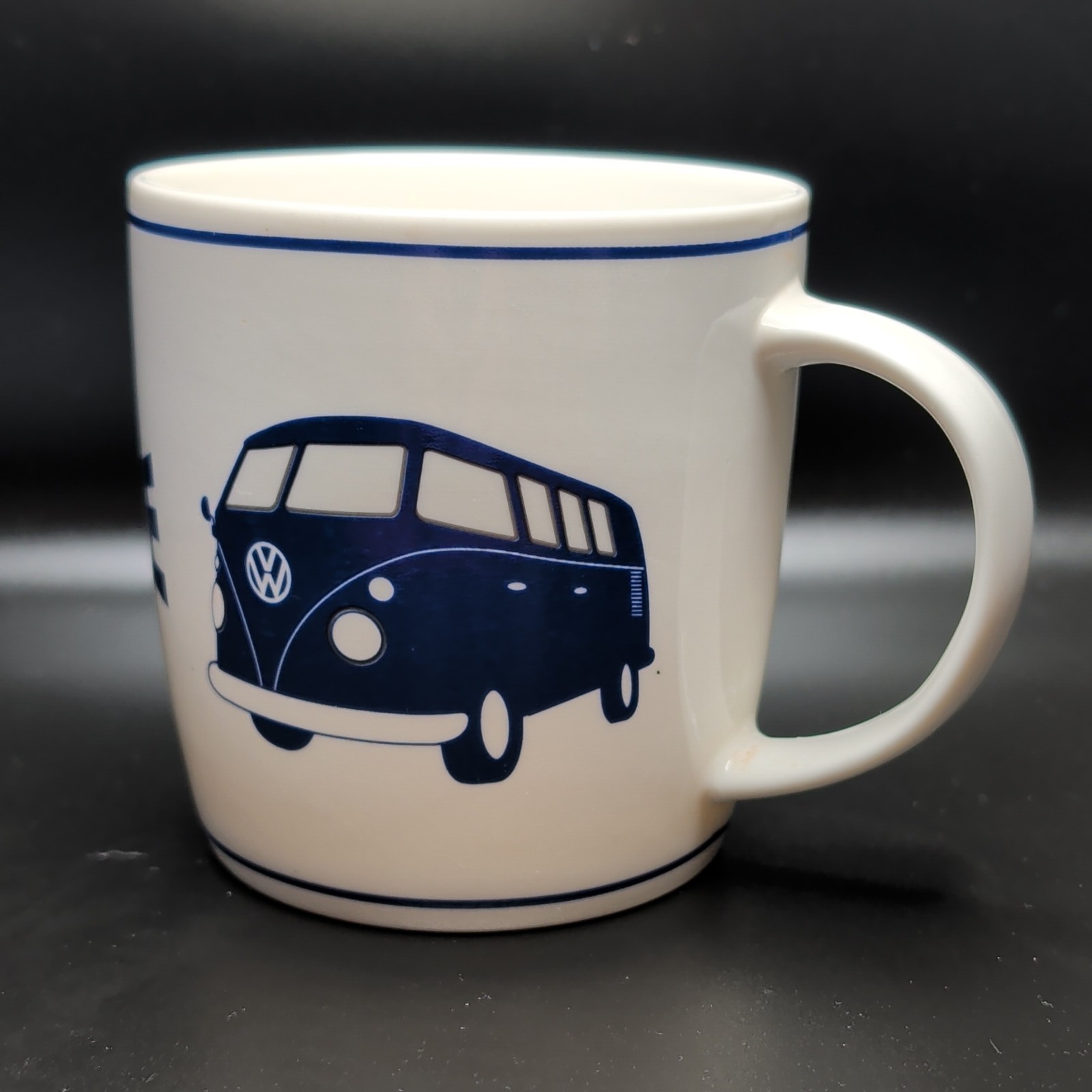 Volkswagen VW Bus White & Blue Ceramic Mug Cup \
