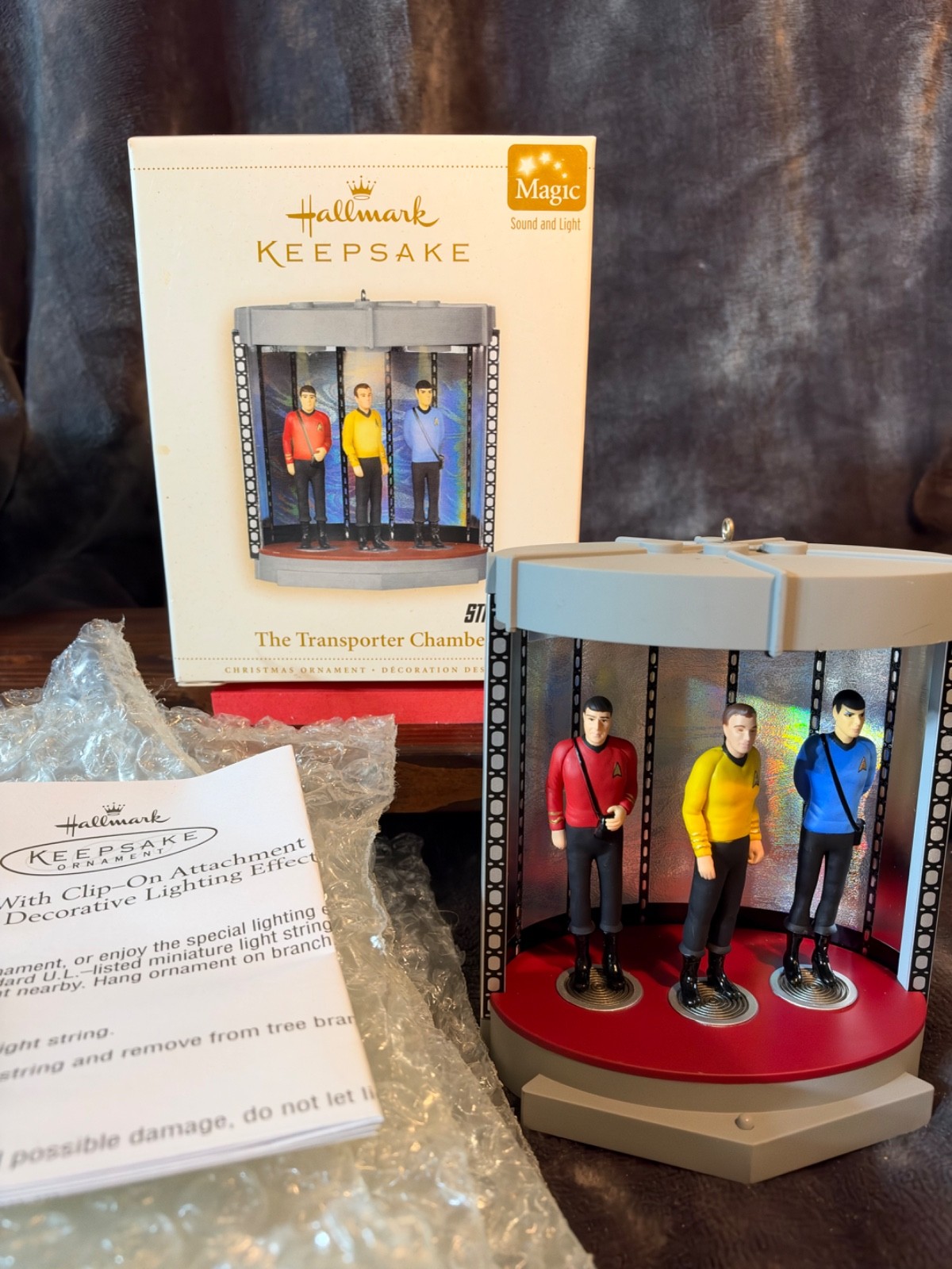 Vintage Hallmark Star Trek Transporter Chamber Ornament NEW Sound Light Trekkie