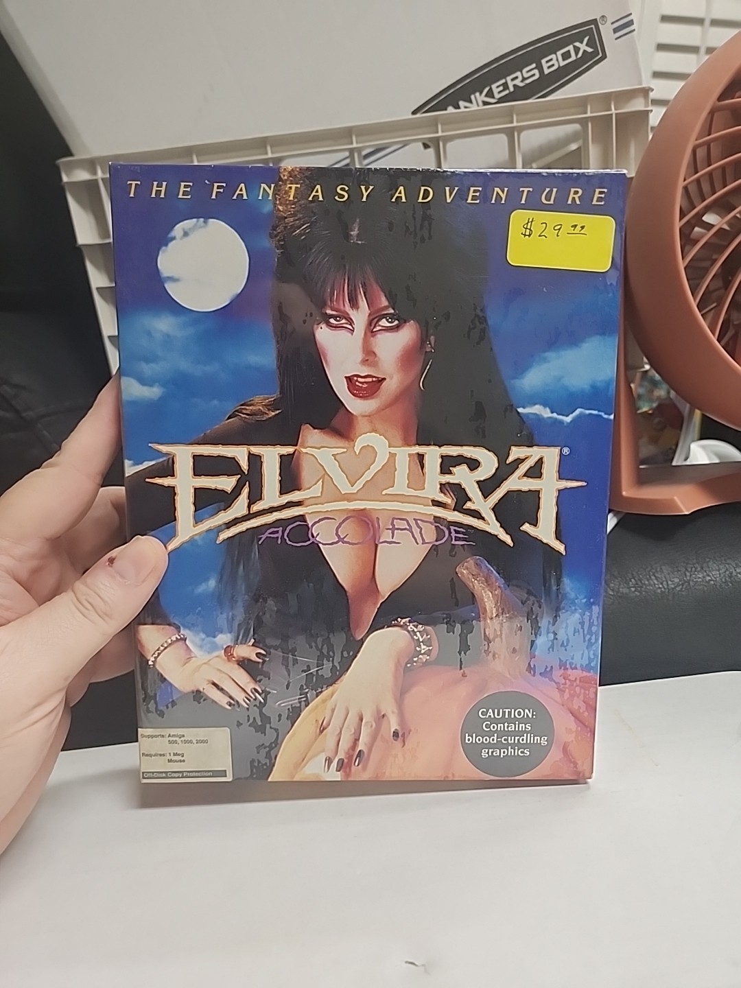 Elvira Mistress of The Dark Accolade (1990) Vintage Commodore Amiga Video T41
