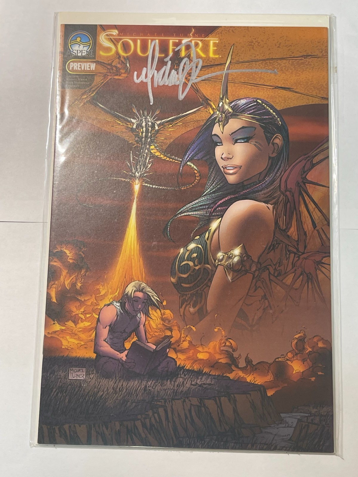 Michael Turner's Soulfire Preview #1 2003 Signed Michael Turner Aspen Comics