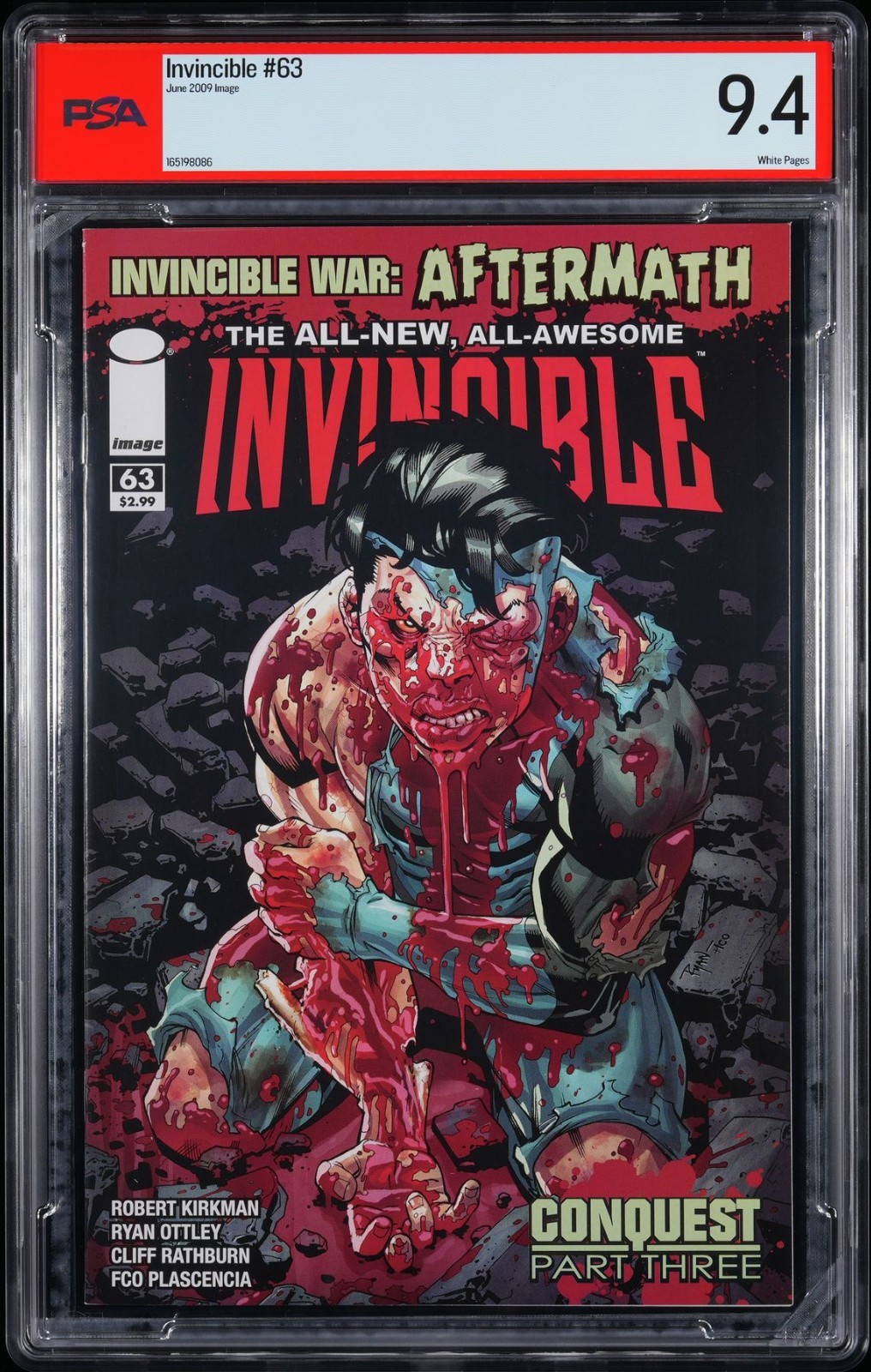 Invincible #63 PSA 9.4 2009 Image Comics White Pages Ryan Ottley Cover