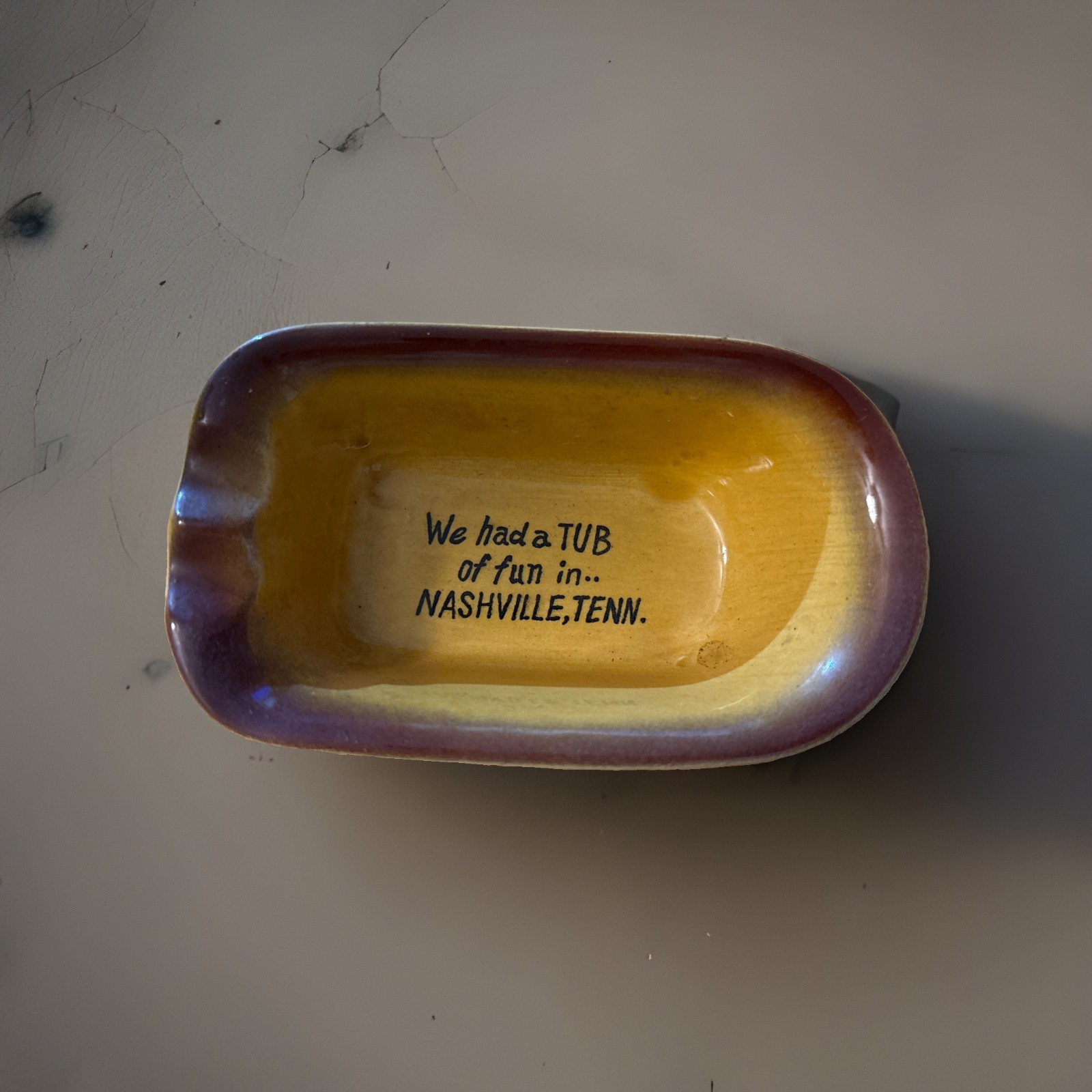 Vintage Tub Ashtray - “We had A TUB Of Fun In NASHVILLE,TENN.  