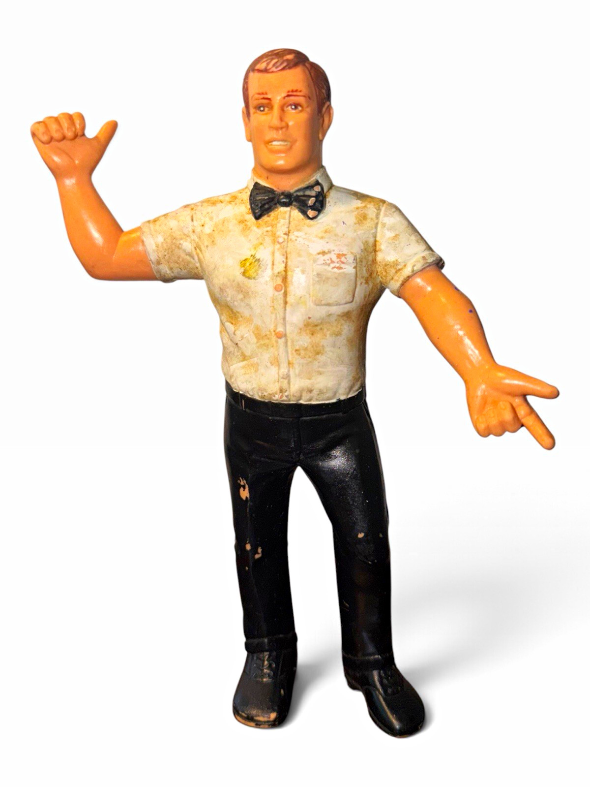 1986 LJN WWF Mean Gene Okerlund Wrestling Superstars Figure Loose No Mic