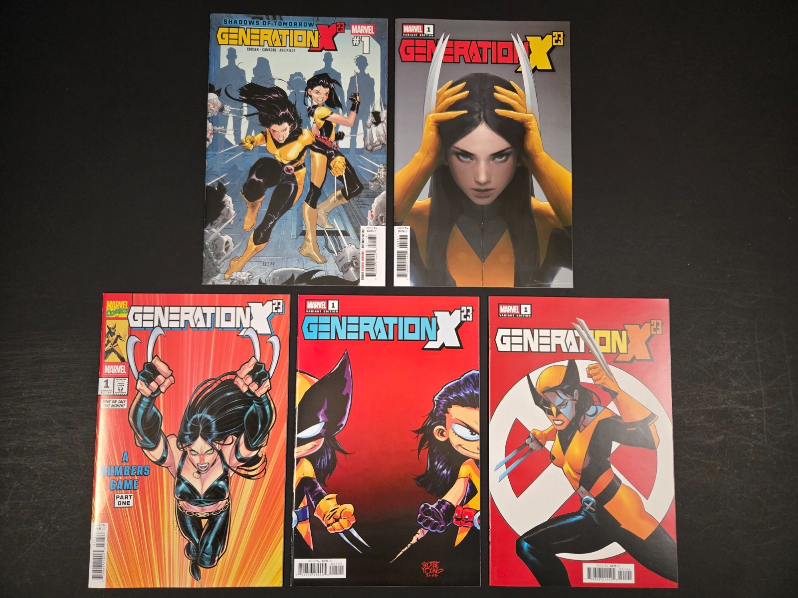 Generation X-23 #1, Lot of 5 Standard Covers, Marvel, NM/Better, 1st Appear