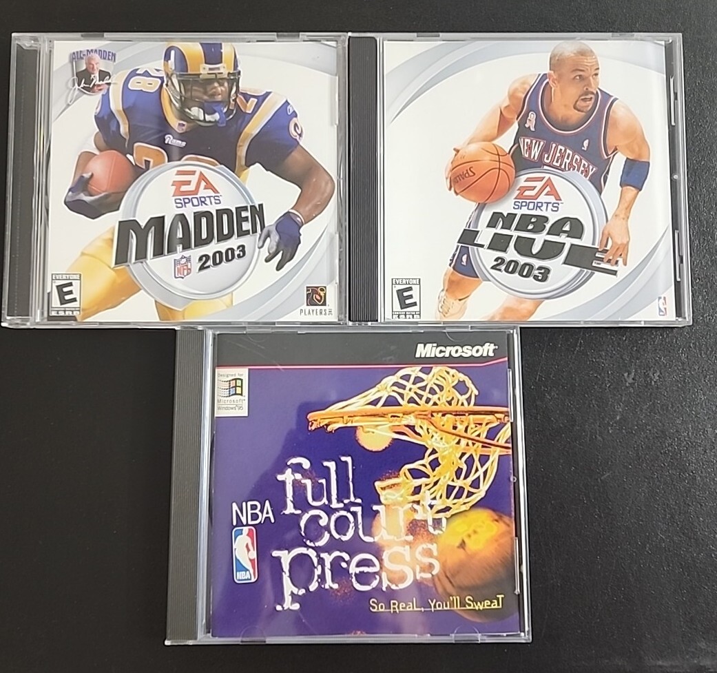 NBA Full Court Press (Windows 95 PC) EA SPORT NBA LIVE & MADDEN 2003 PC-CD'S