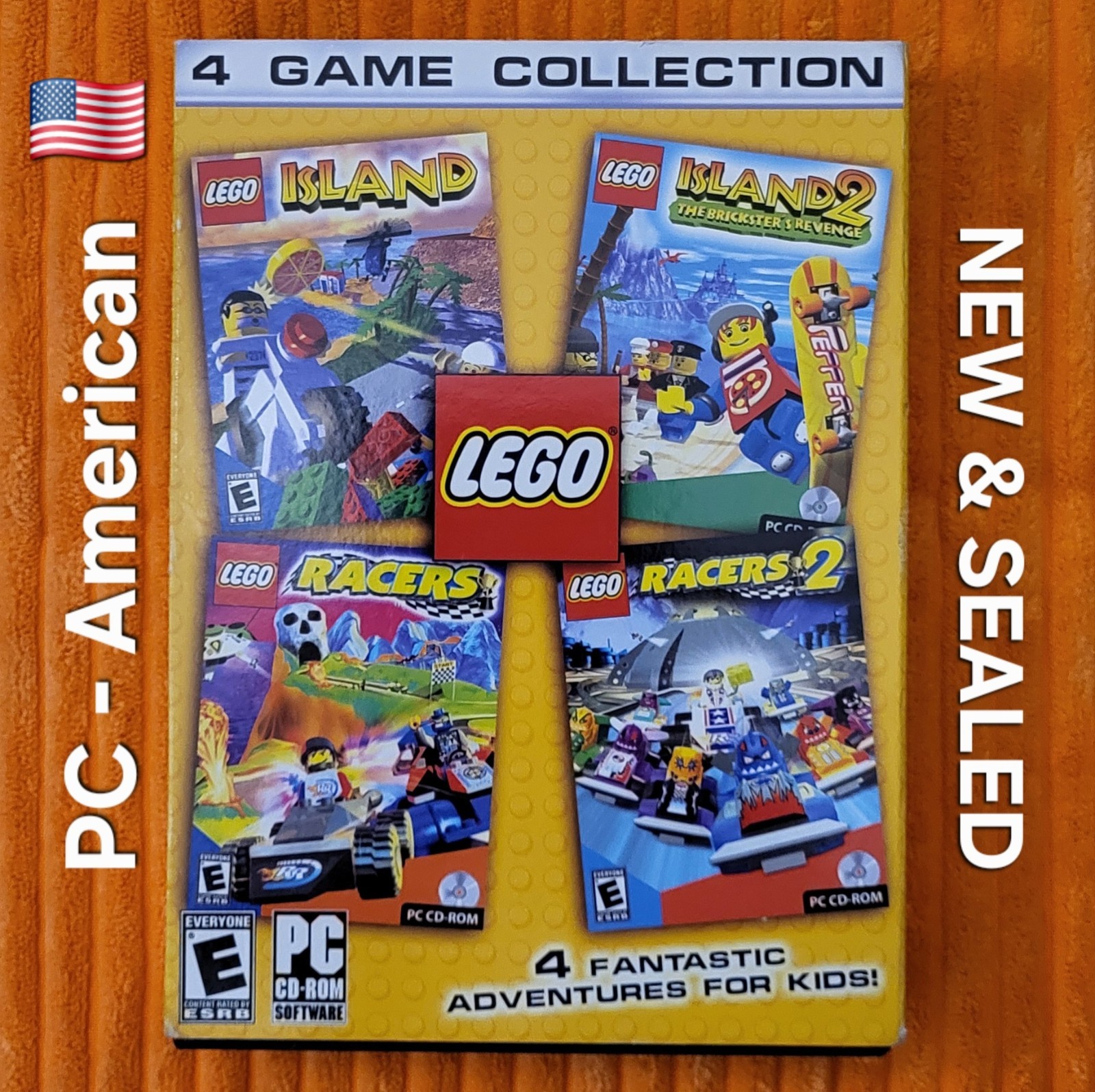 LEGO 4 Game Collection PC 2007 (LEGO Island, Island 2, Racers, Racers 2) SEALED