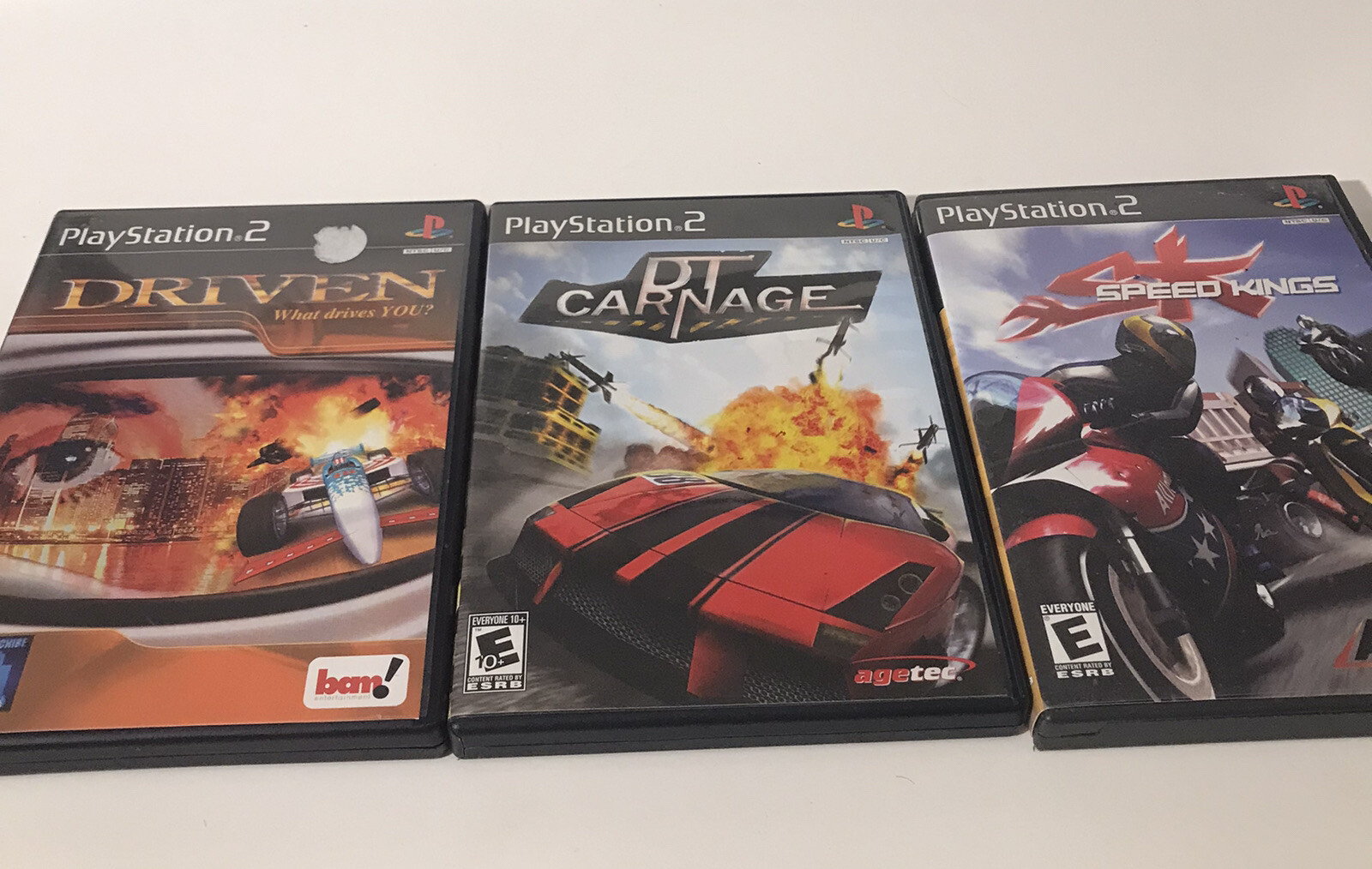 PS2 Racing Game Lot Driven DT Carnage Speed Kings Rare Race Sony Playstation 2