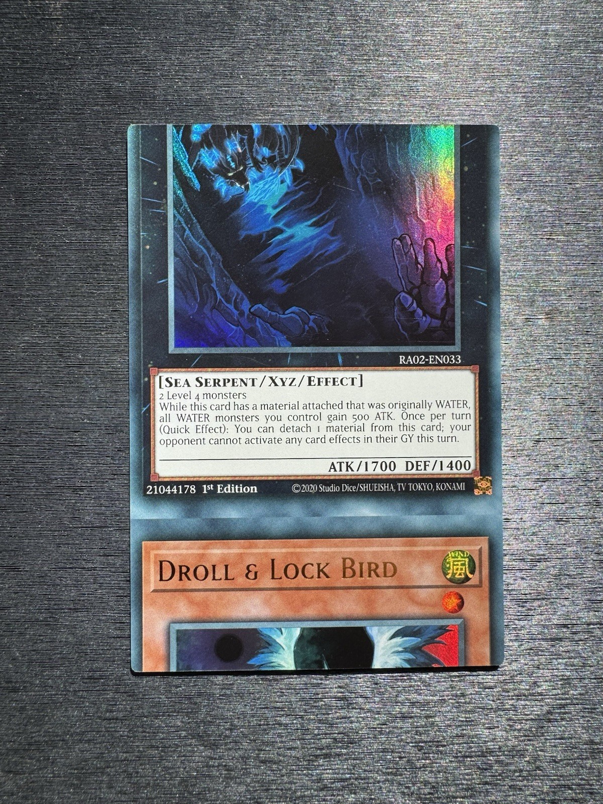 YuGiOh Abyss Dweller RA02 - Error Misprint Miscut 1st Edition Near Mint