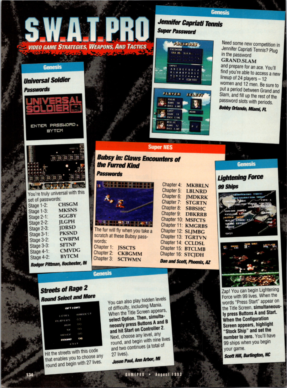 GAMEPRO 1993 Vintage Video Game Strategy Guide Page Genesis Super NES Print