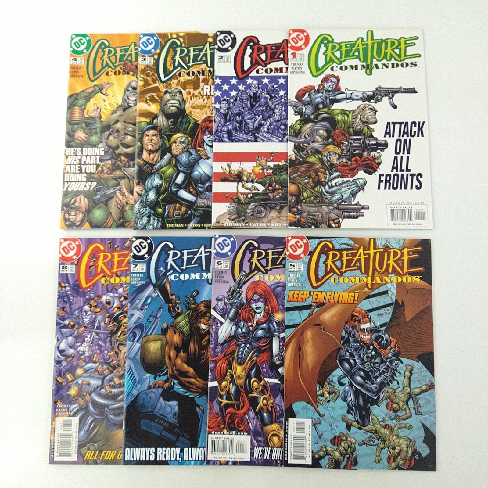 Creature Commandos #1-8 Complete Set 1 2 3 4 5 6 7 8 Lot (2000 DC Comics)