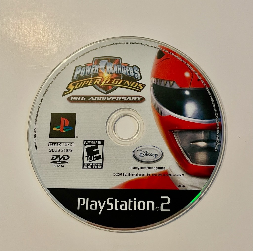 Power Rangers Super Legends 15th Anniversary for PS2 Disc Only
